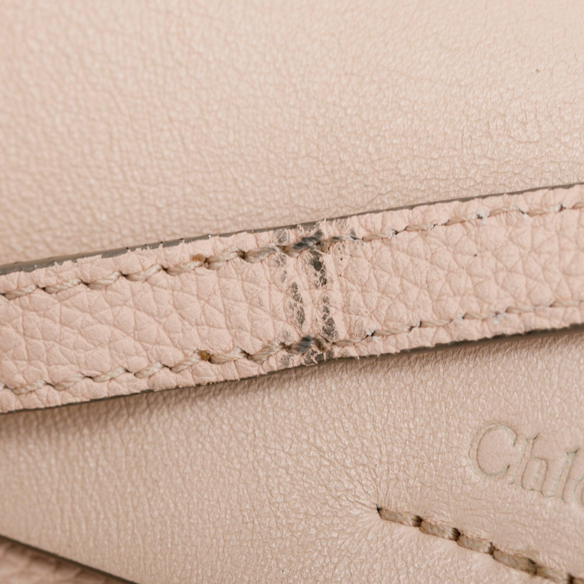Chloe Beige Calfskin Leather Mini Faye Crossbody Bag w/ Authnticity Card