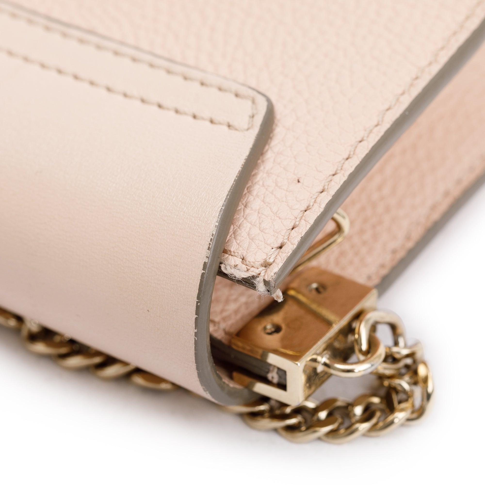 Chloe Beige Calfskin Leather Mini Faye Crossbody Bag w/ Authnticity Card