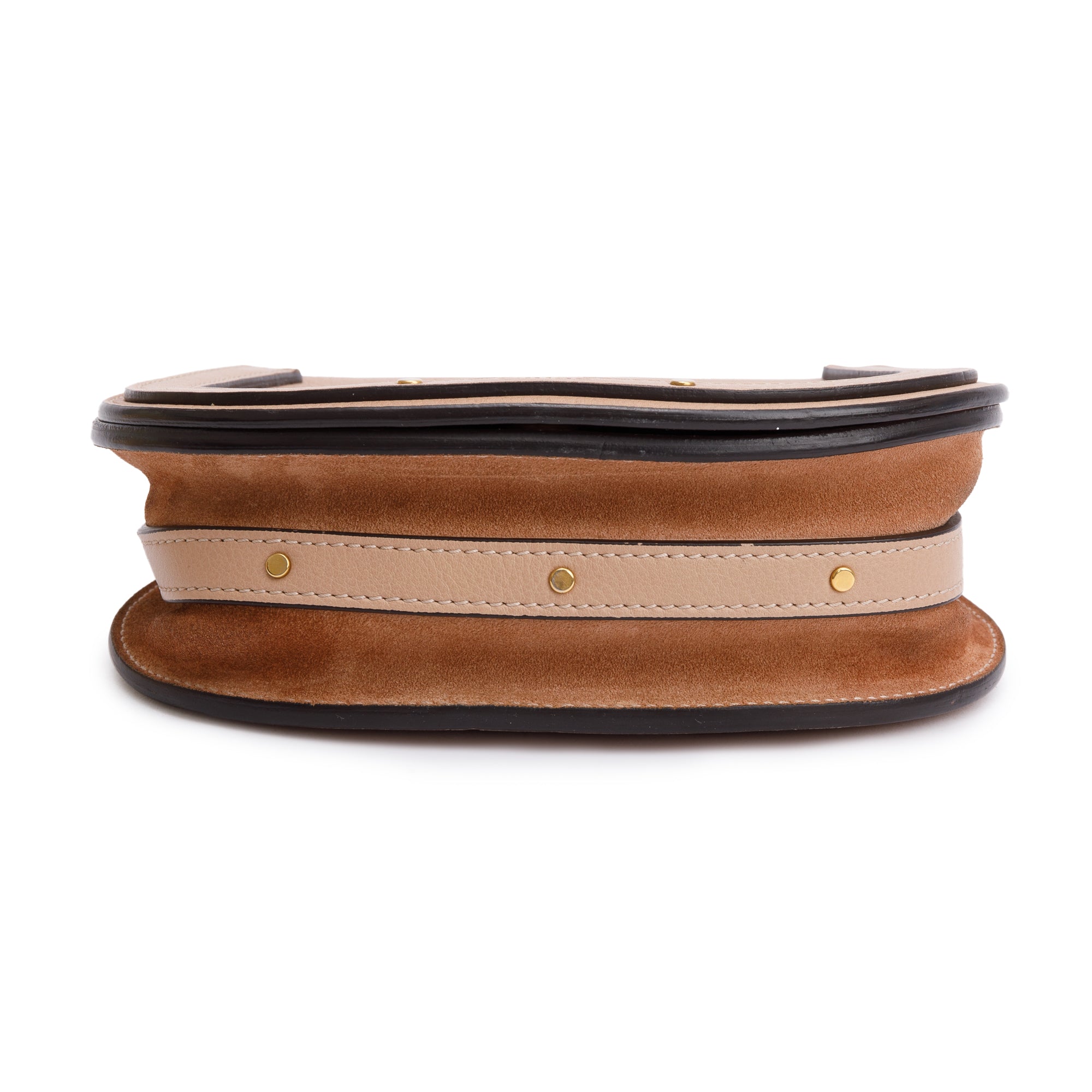 Chloe Beige Calfskin Leather Nile Bracelet Crossbody Bag