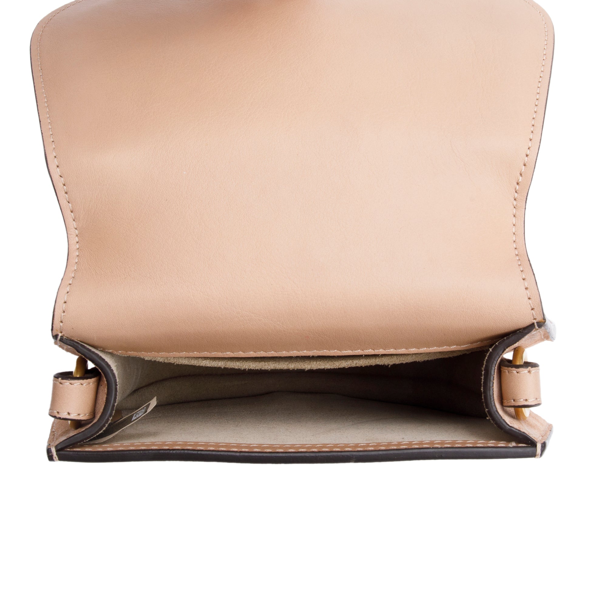 Chloe Beige Calfskin Leather Small Nile Bracelet Crossbody Bag
