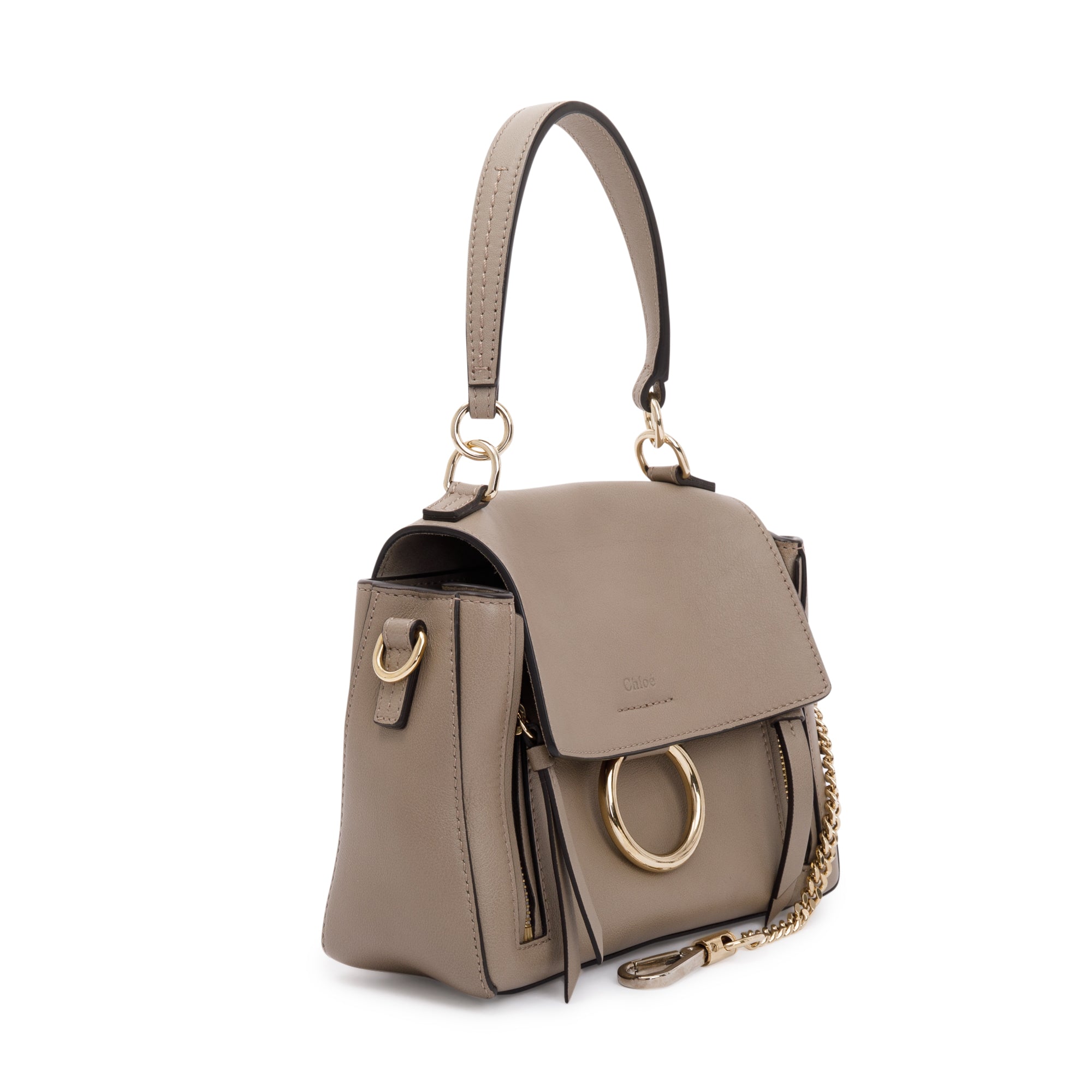 Chloe Beige Leather Mini Faye Day Bag