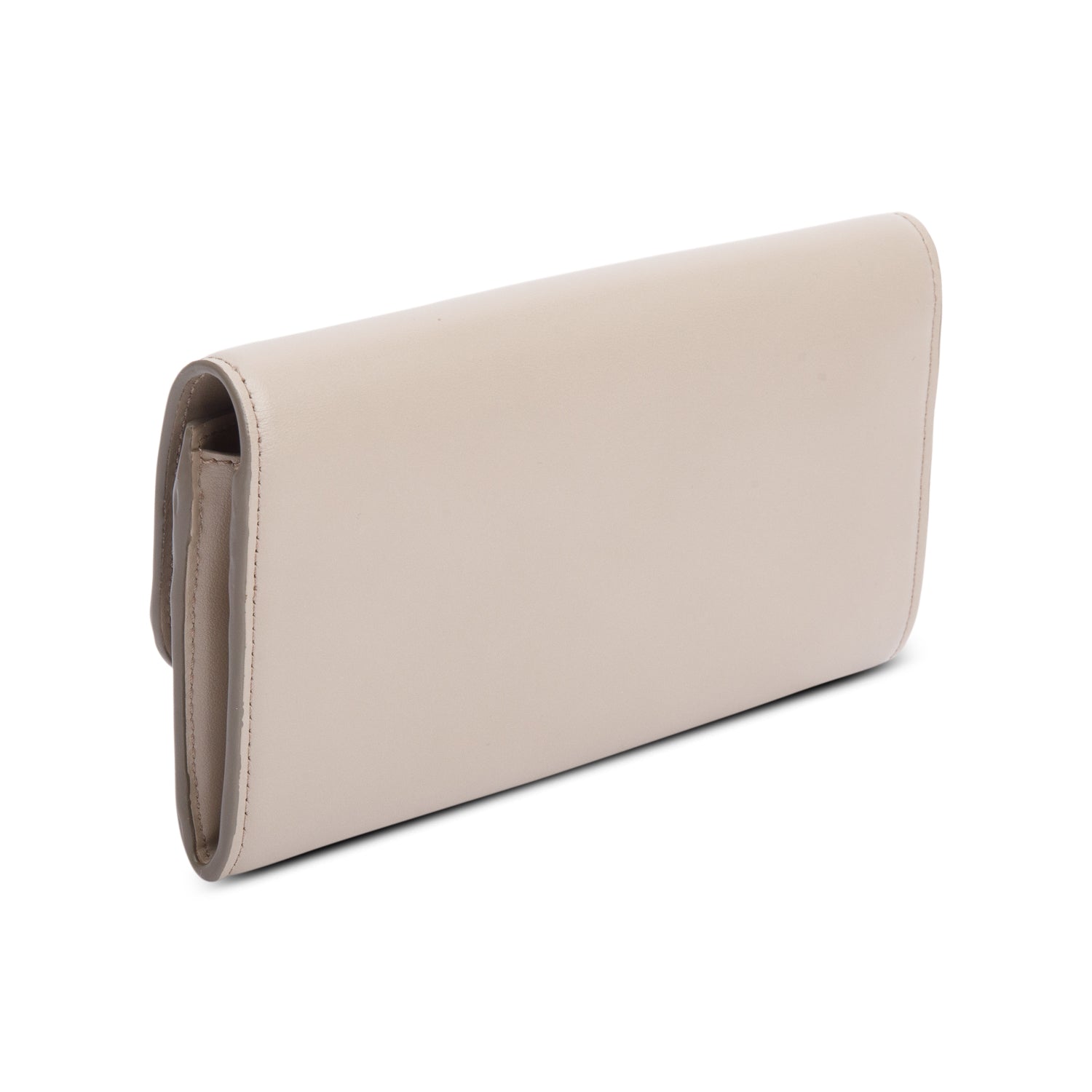 Chloe Beige Smooth Leather Long Continental Flap Wallet