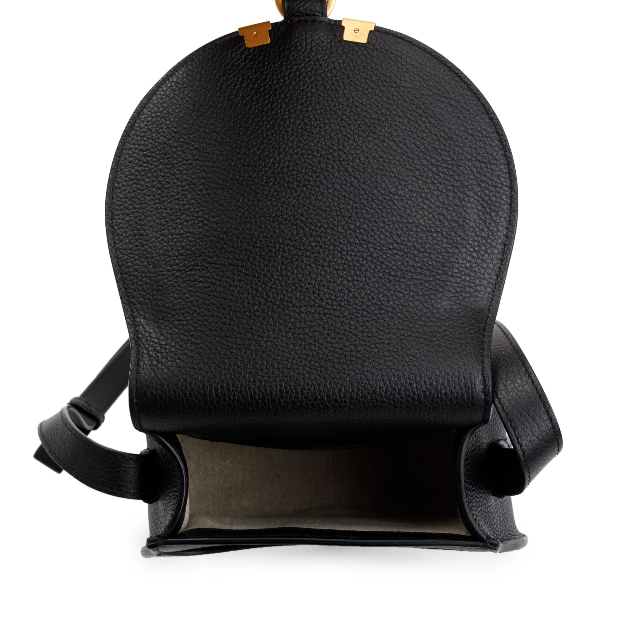 Chloe Black Calfskin Leather Small Marcie Crossbody Bag