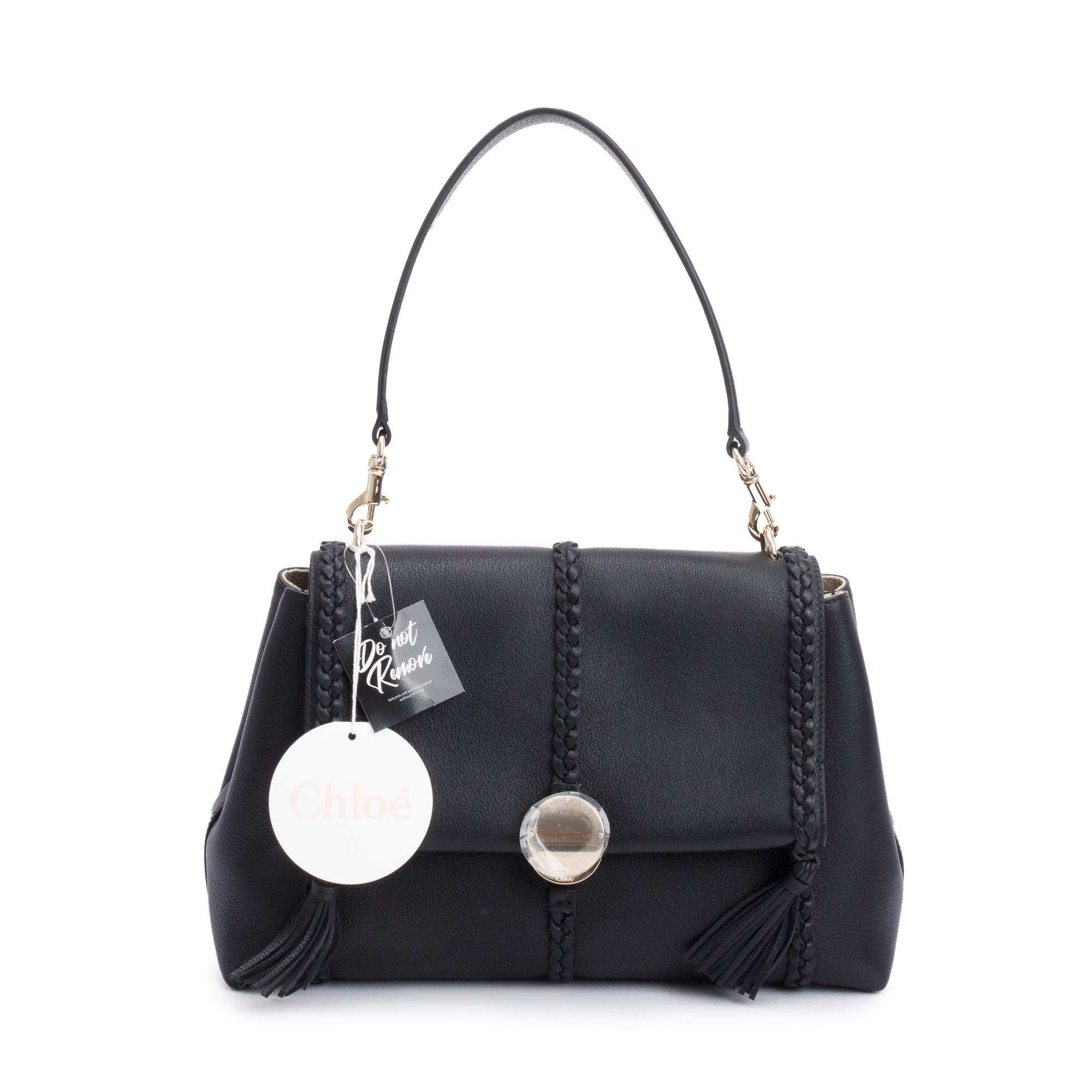 Chloe Black Grained Leather Medium Penelope Soft Shoulder Bag