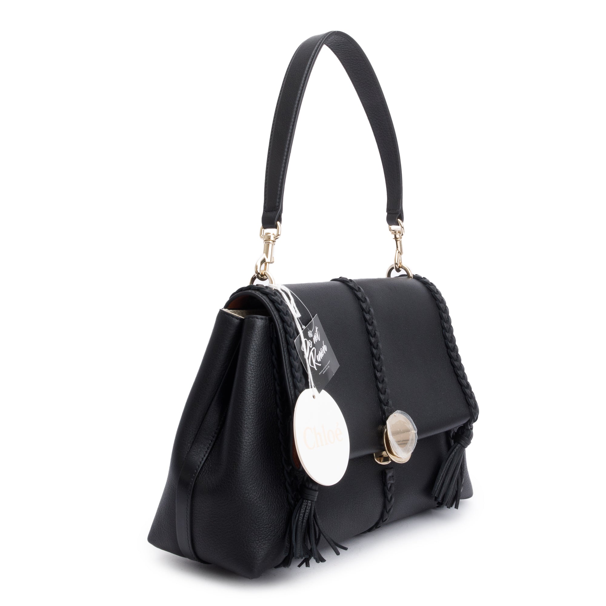 Chloe Black Grained Leather Medium Penelope Soft Shoulder Bag