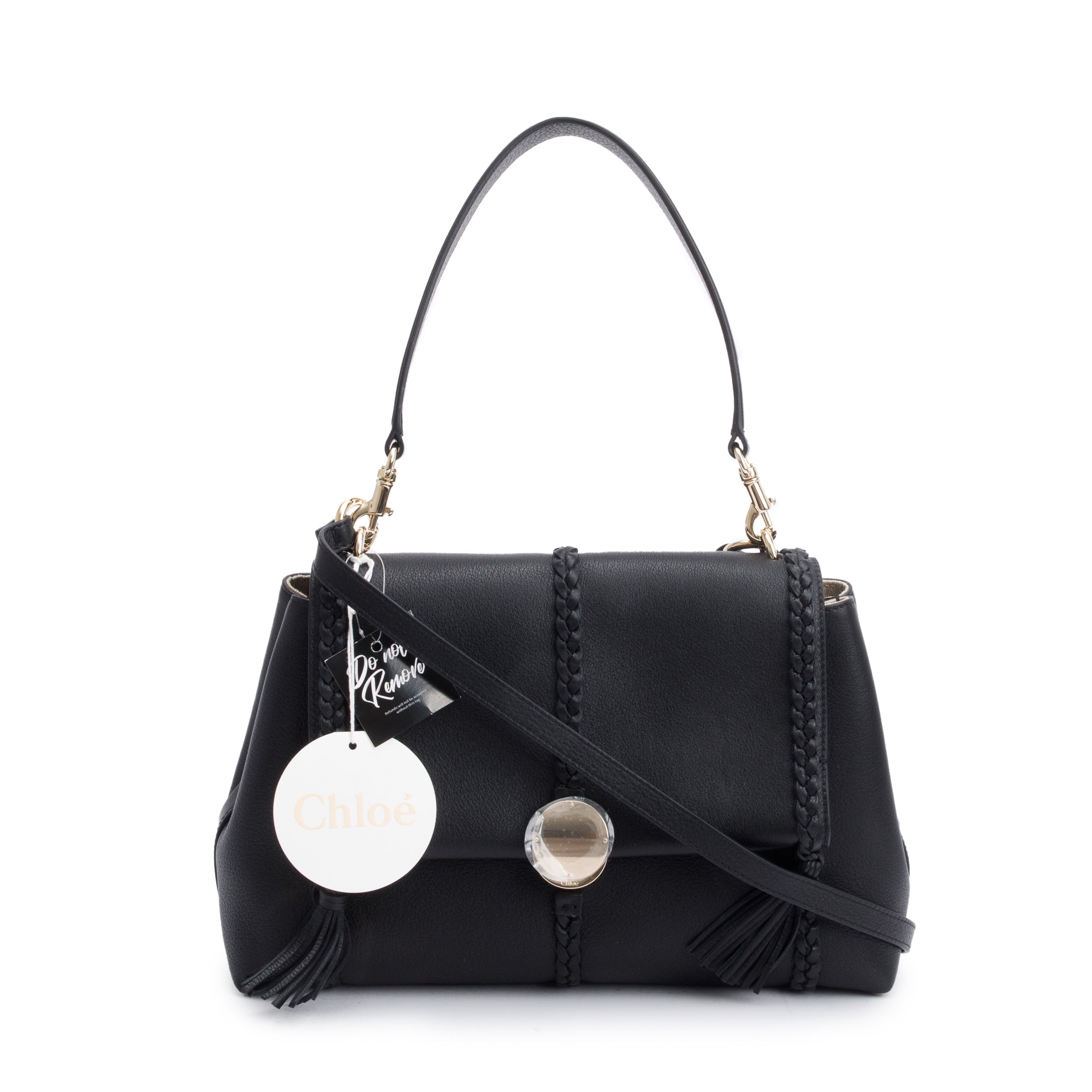 Chloe Black Grained Leather Medium Penelope Soft Shoulder Bag
