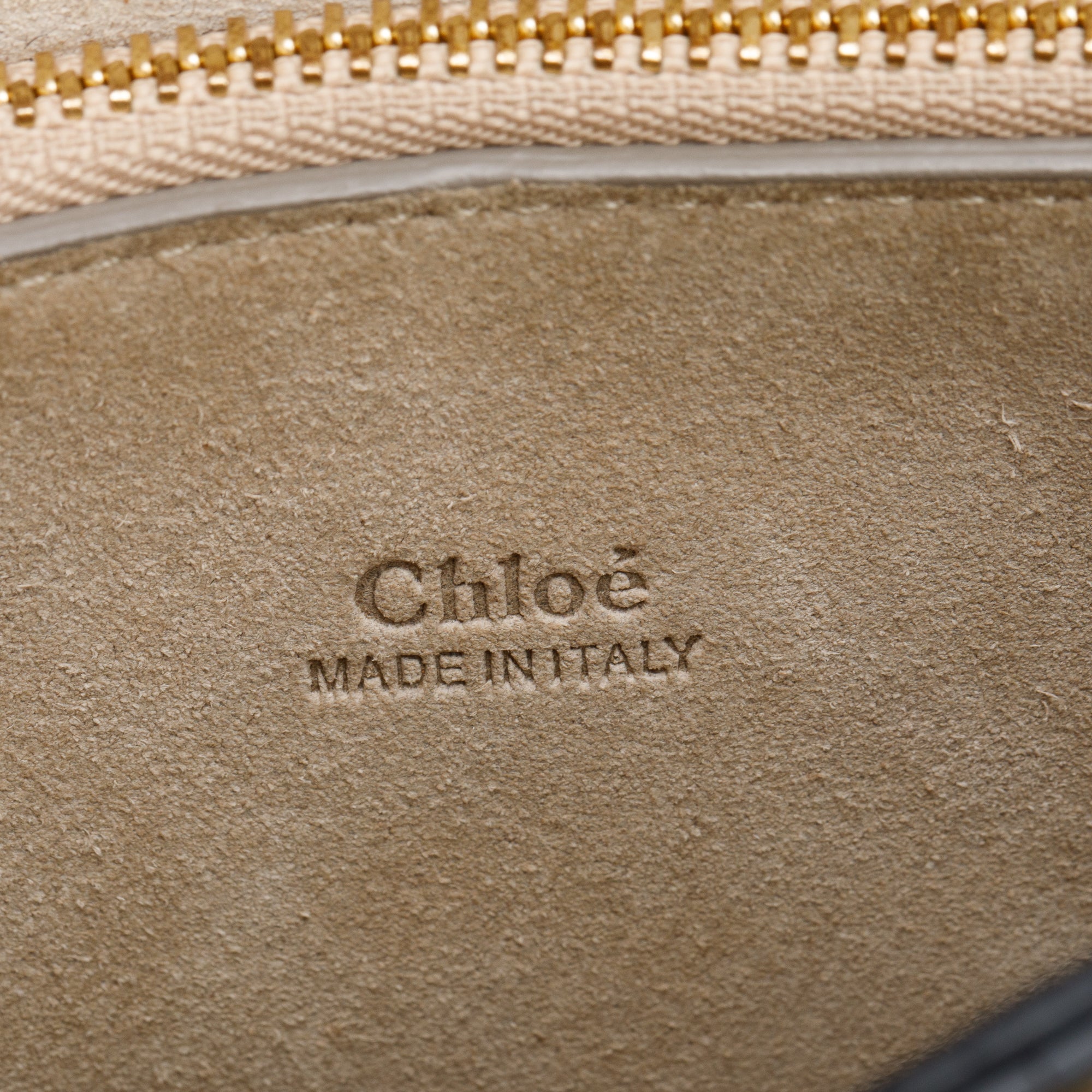 Chloe Black Suede & Calfskin Leather Small Faye Top Handle Bag w/ Strap