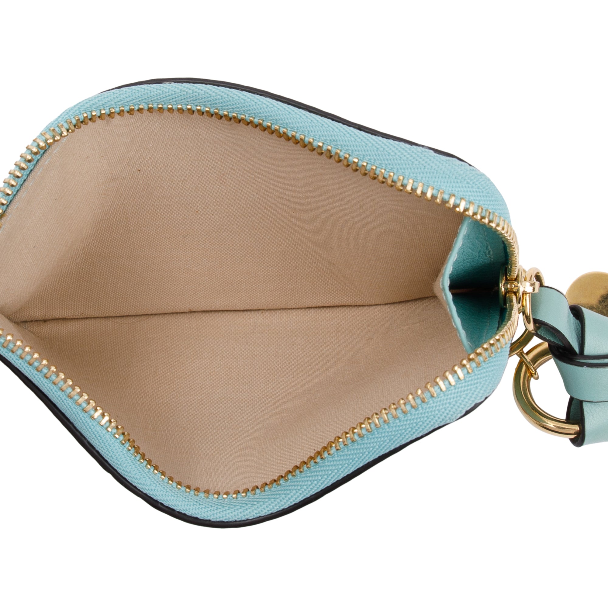 Chloe Blue Leather Alphabet Coin Purse