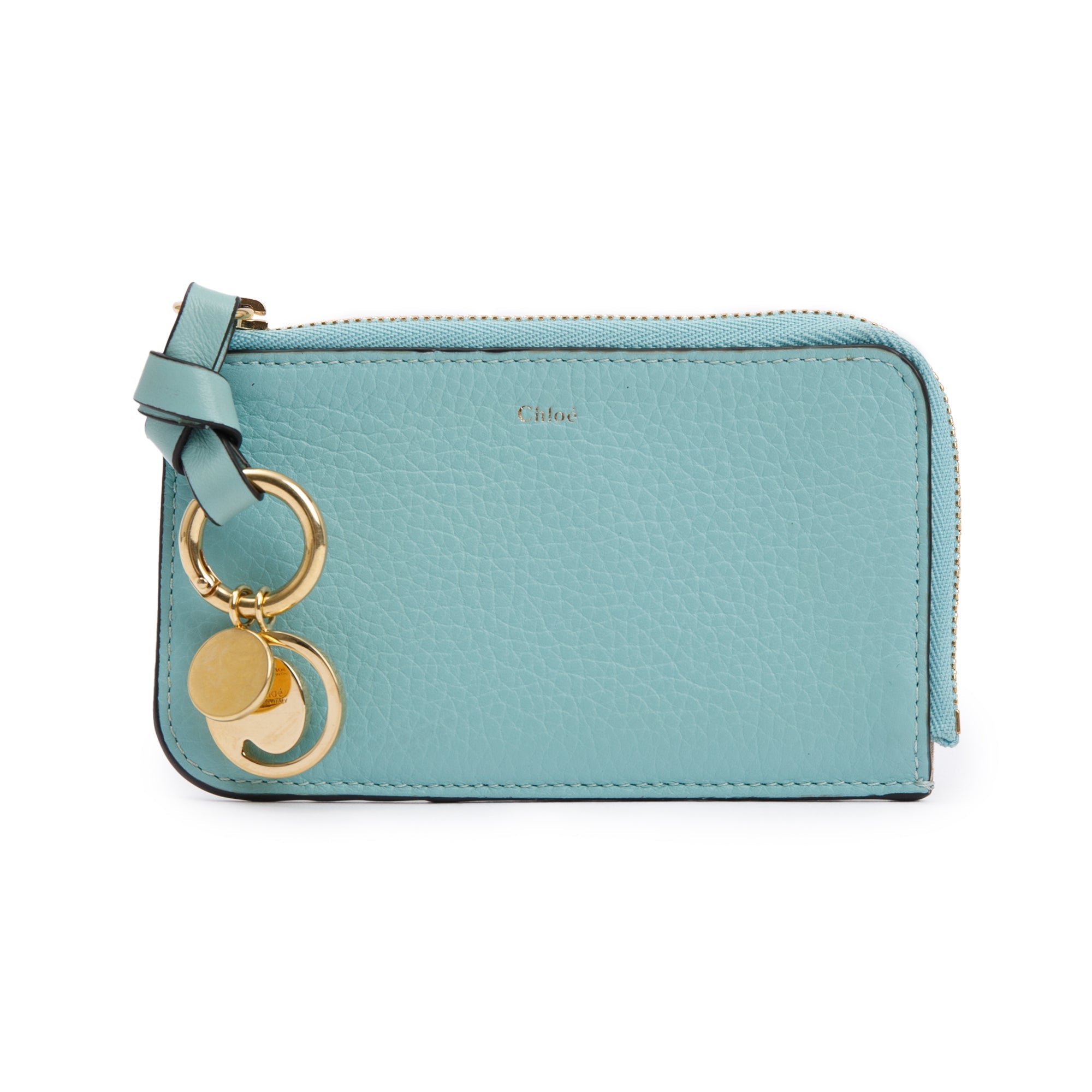 Chloe Blue Leather Alphabet Coin Purse