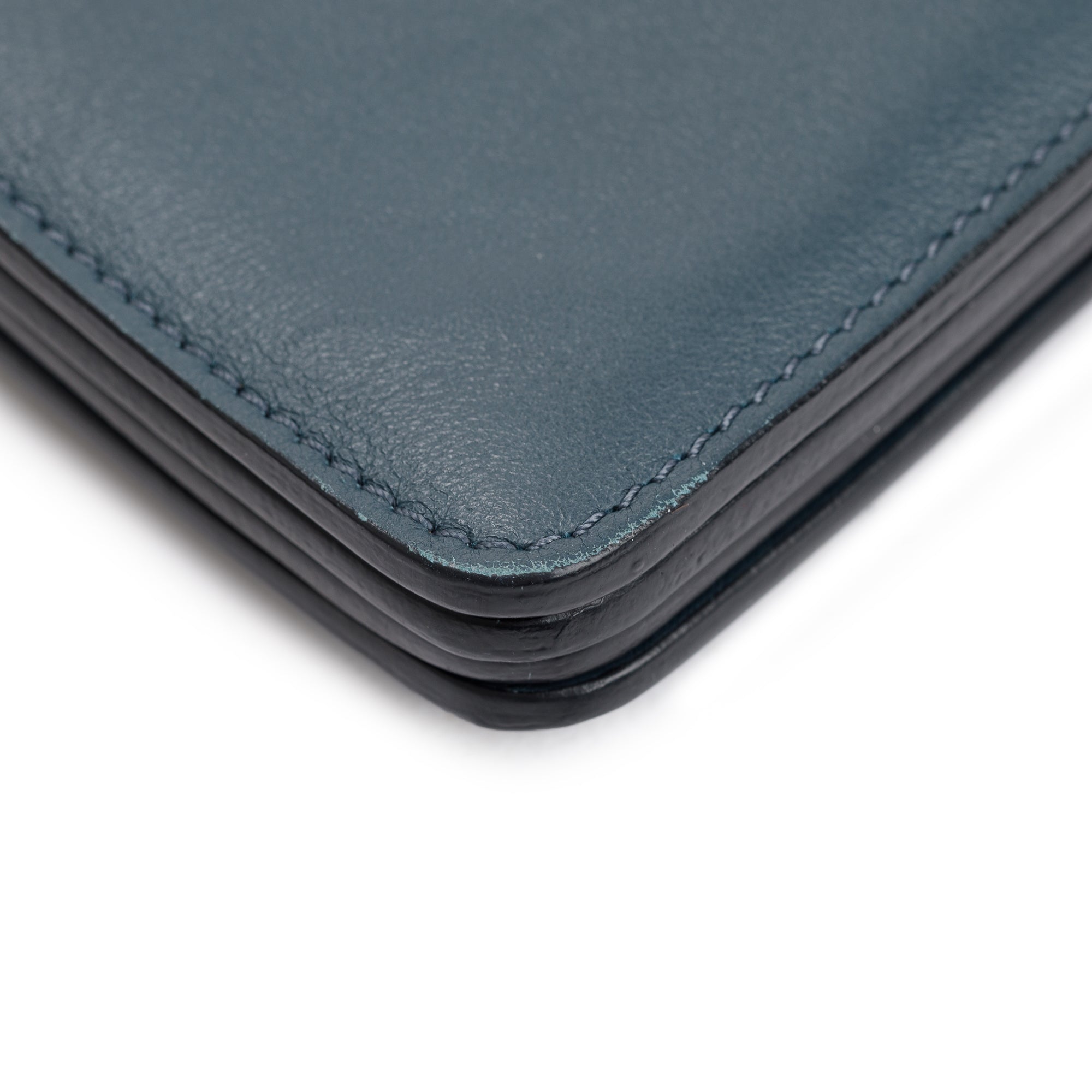 Chloe Blue Suede & Calfskin Leather Medium Faye Shoulder Bag