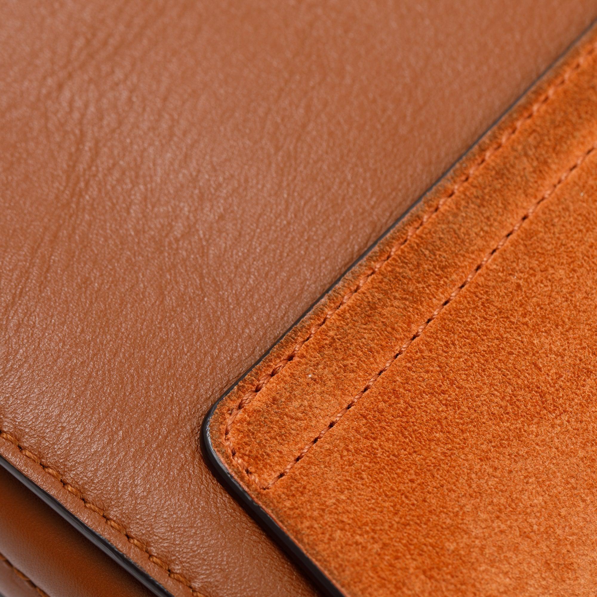 Chloe Brown Suede & Calfskin Leather Small Faye Shoulder Bag w/ Authenticity Card