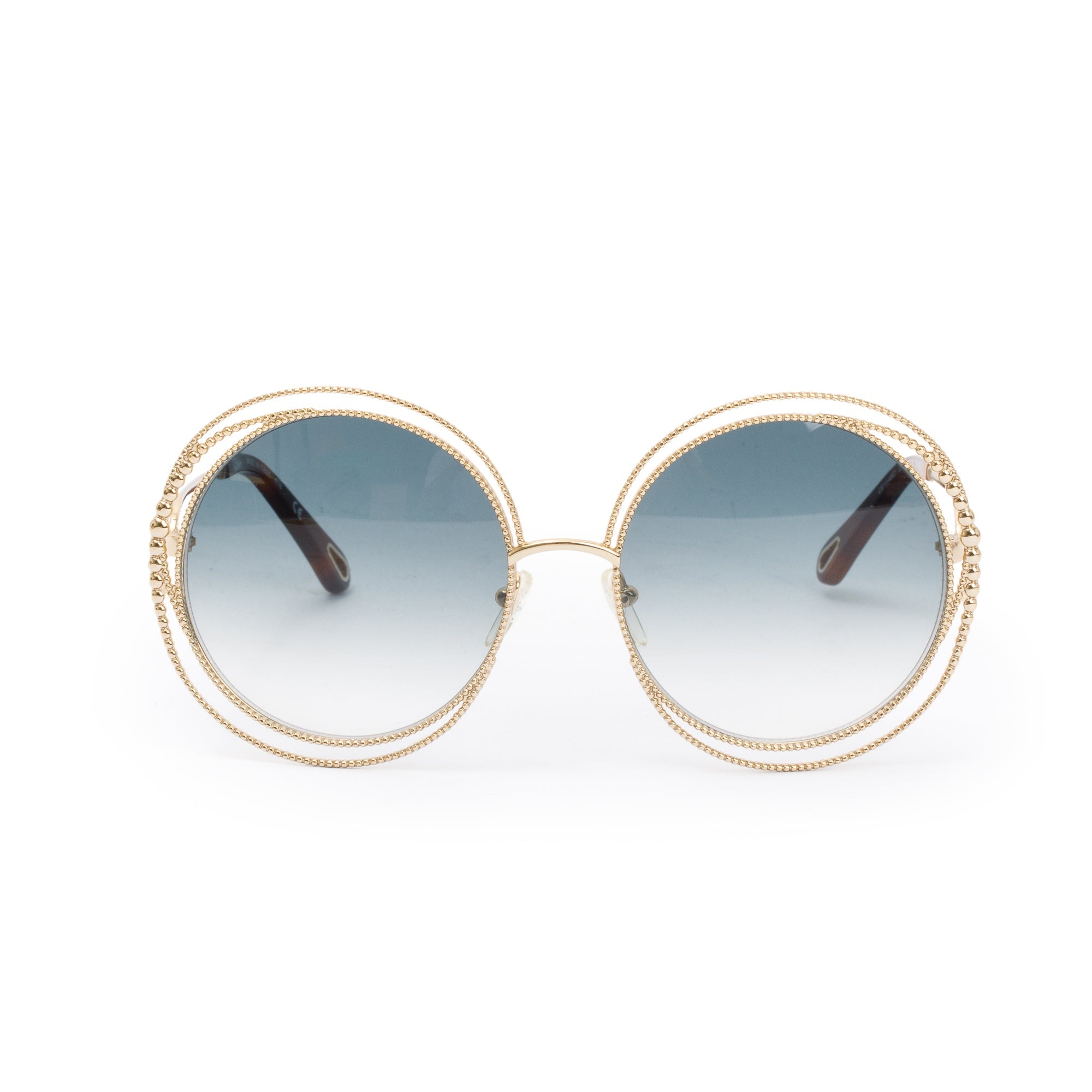 Chloe CE114S Petrol Round Gradient Sunglasses w/ Case