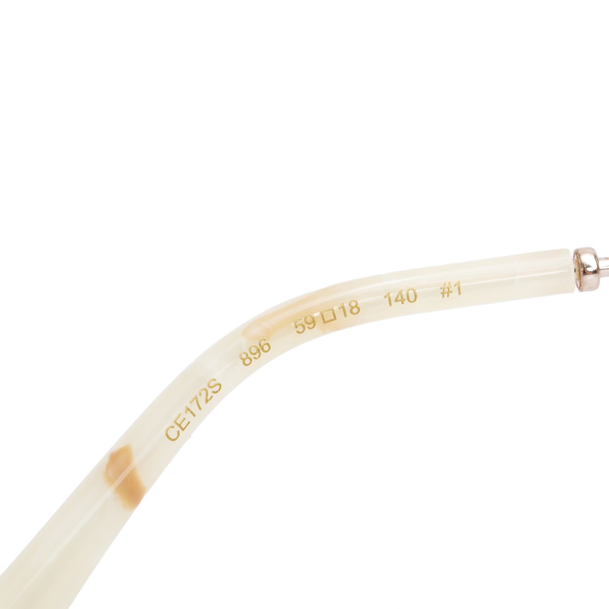 Chloe CE172S White Havana Acetate Elize Oversized Sunglasses w/ Case