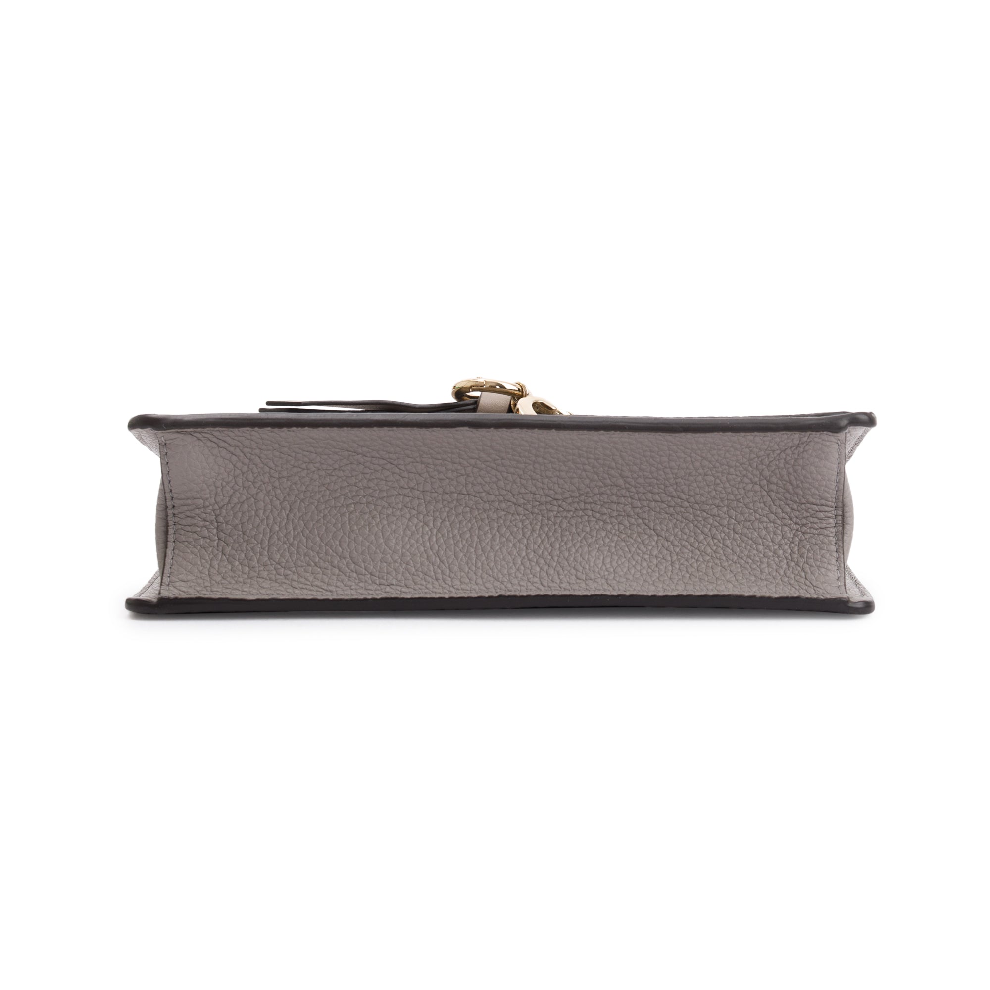Chloe Grey Calfskin Leather Alphabet Clutch Crossbody Bag