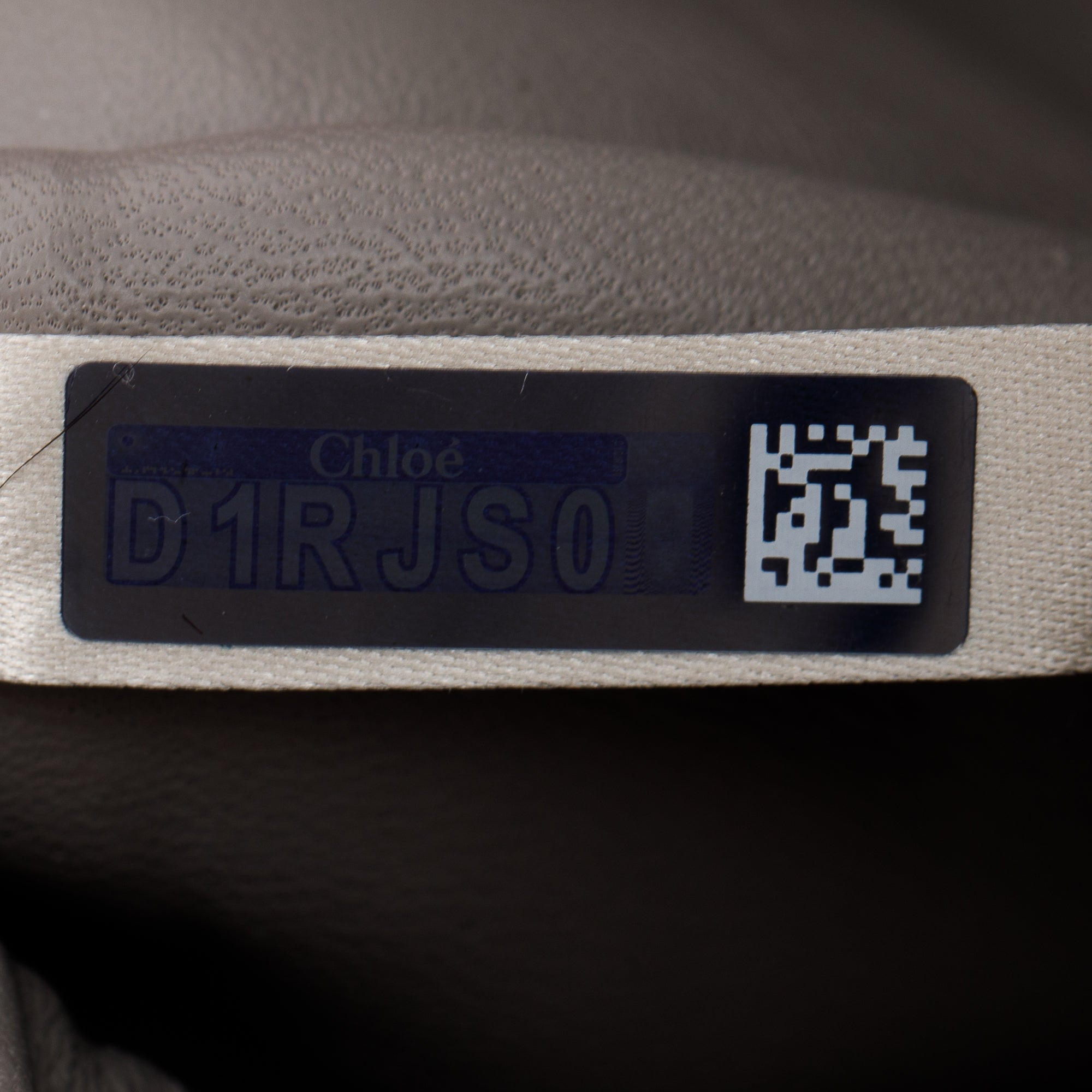 Chloe Grey Calfskin Leather Alphabet Clutch Crossbody Bag