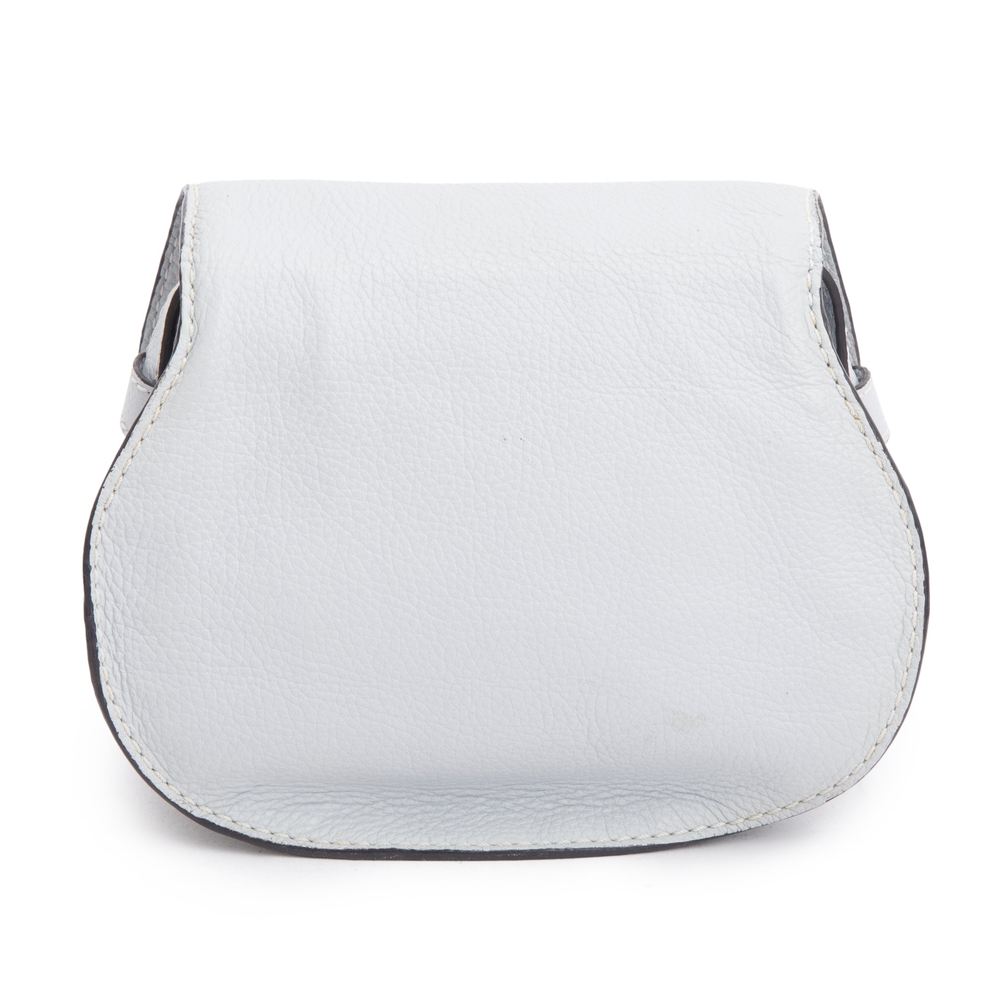 Chloe Grey Calfskin Leather Small Marcie Crossbody Bag