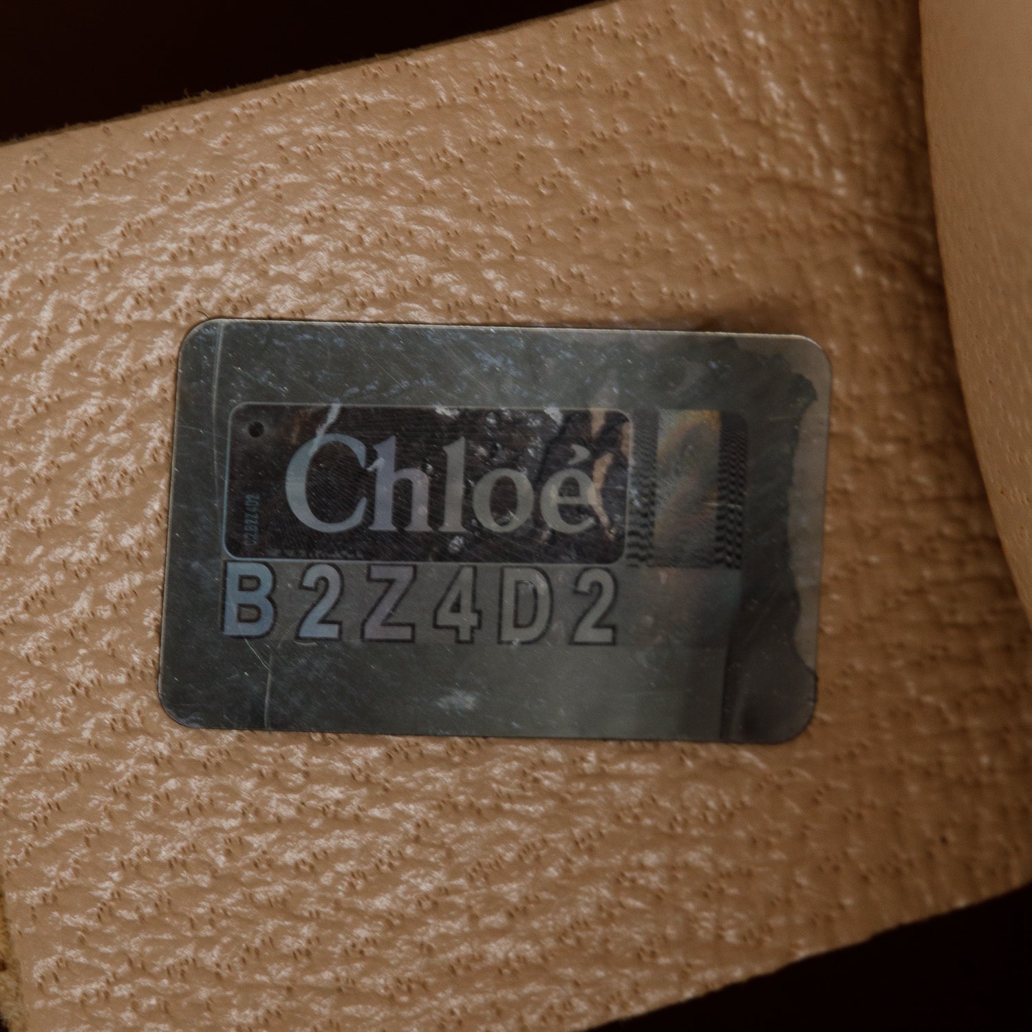 Chloe Metallic Gold Calfskin Leather Mini Marcie Shoulder Bag w/ Strap