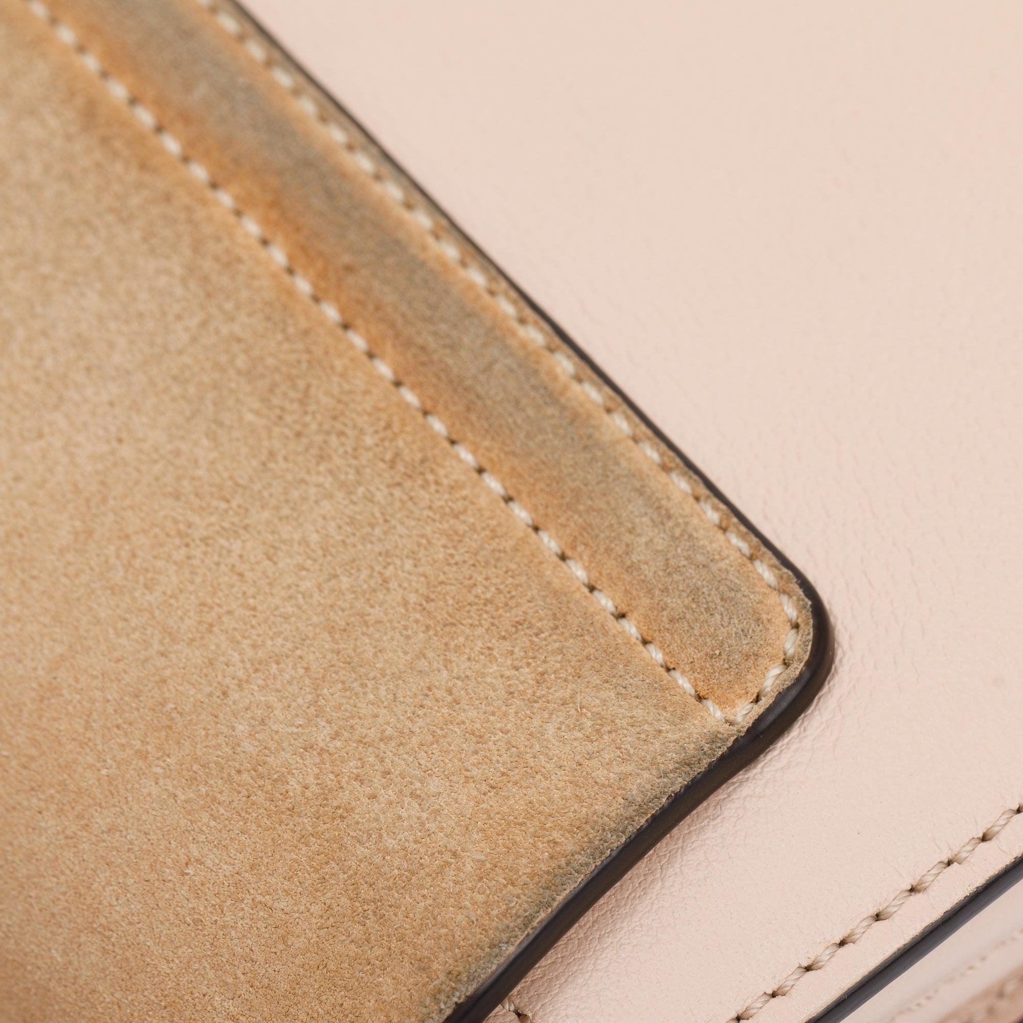 Chloe Neutral Suede & Calfskin Leather Small Faye Crossbody Bag