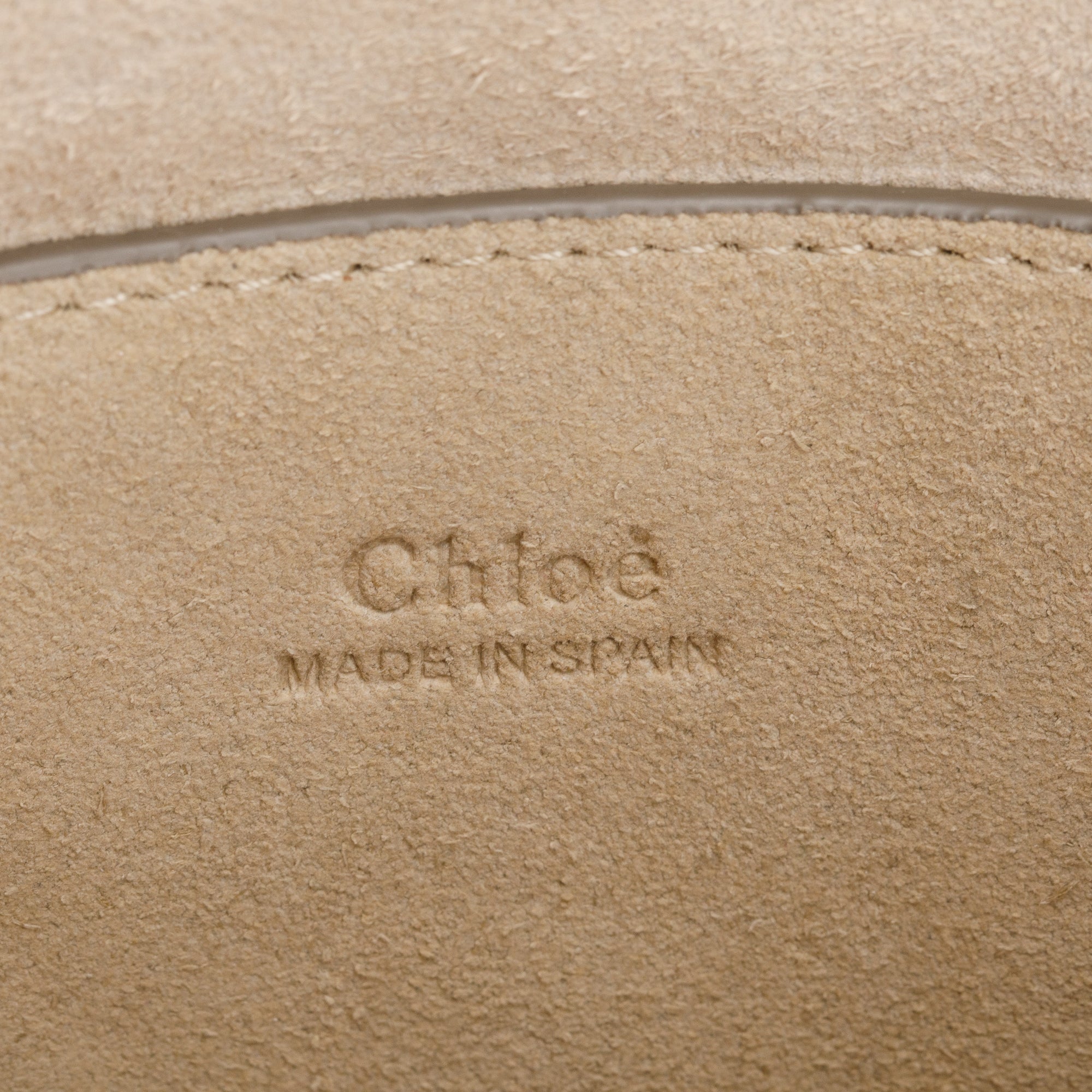 Chloe Taupe Suede & Calfskin Leather Small Faye Shoulder Bag
