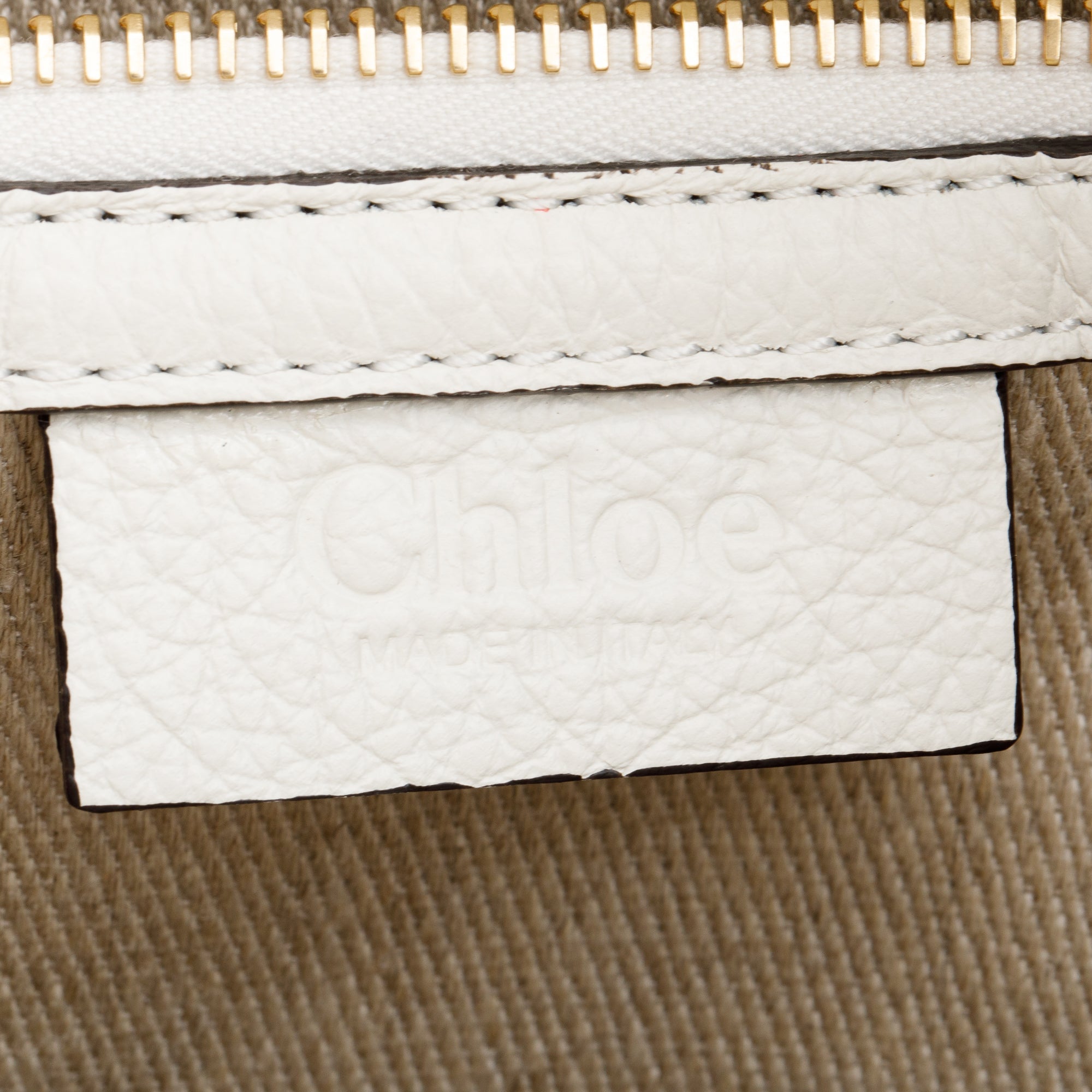 Chloe White Calfskin Leather Medium Marcie Shoulder Bag