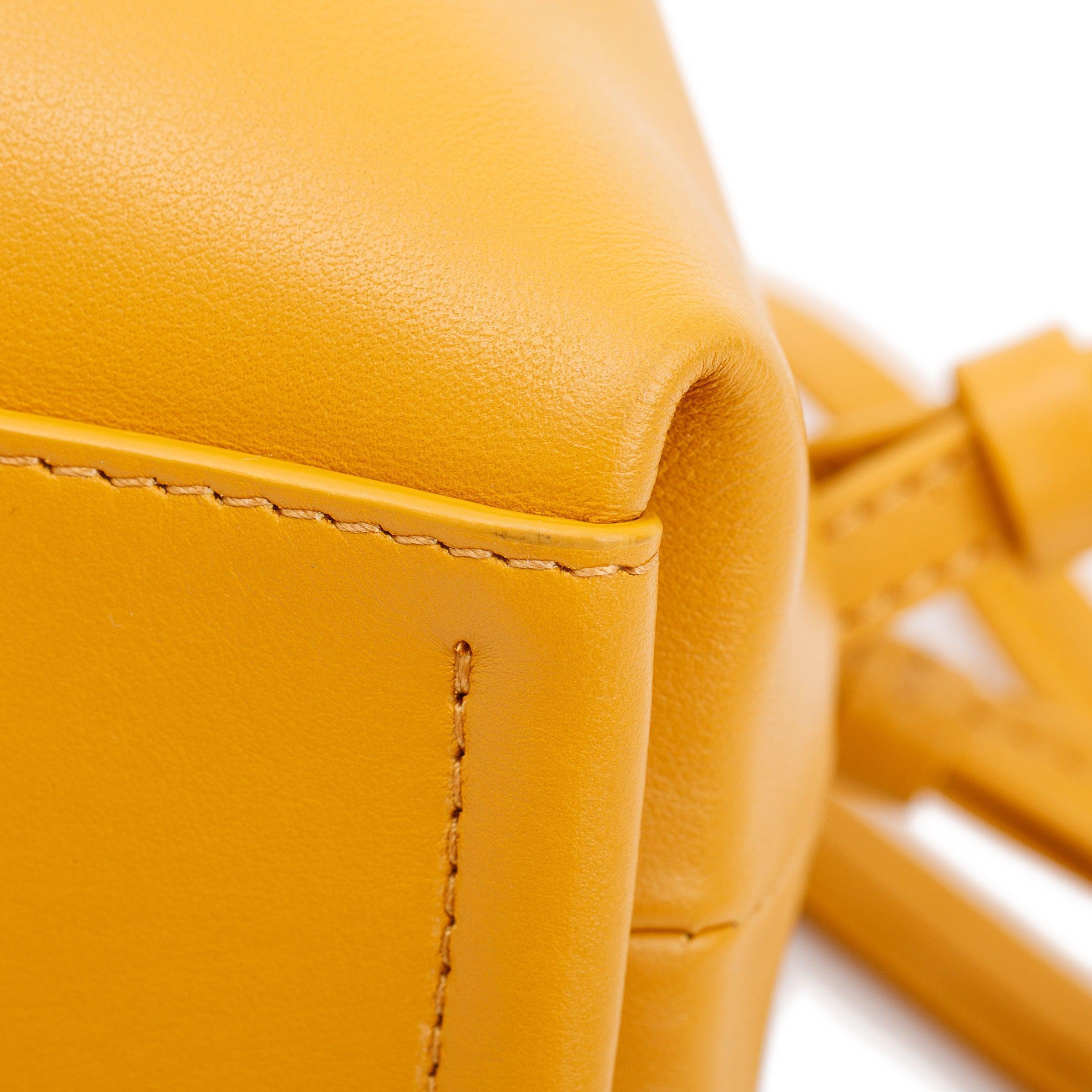 Chloe Yellow Calfskin Leather Mini Judy Crossbody Bag w/ Authenticity Card