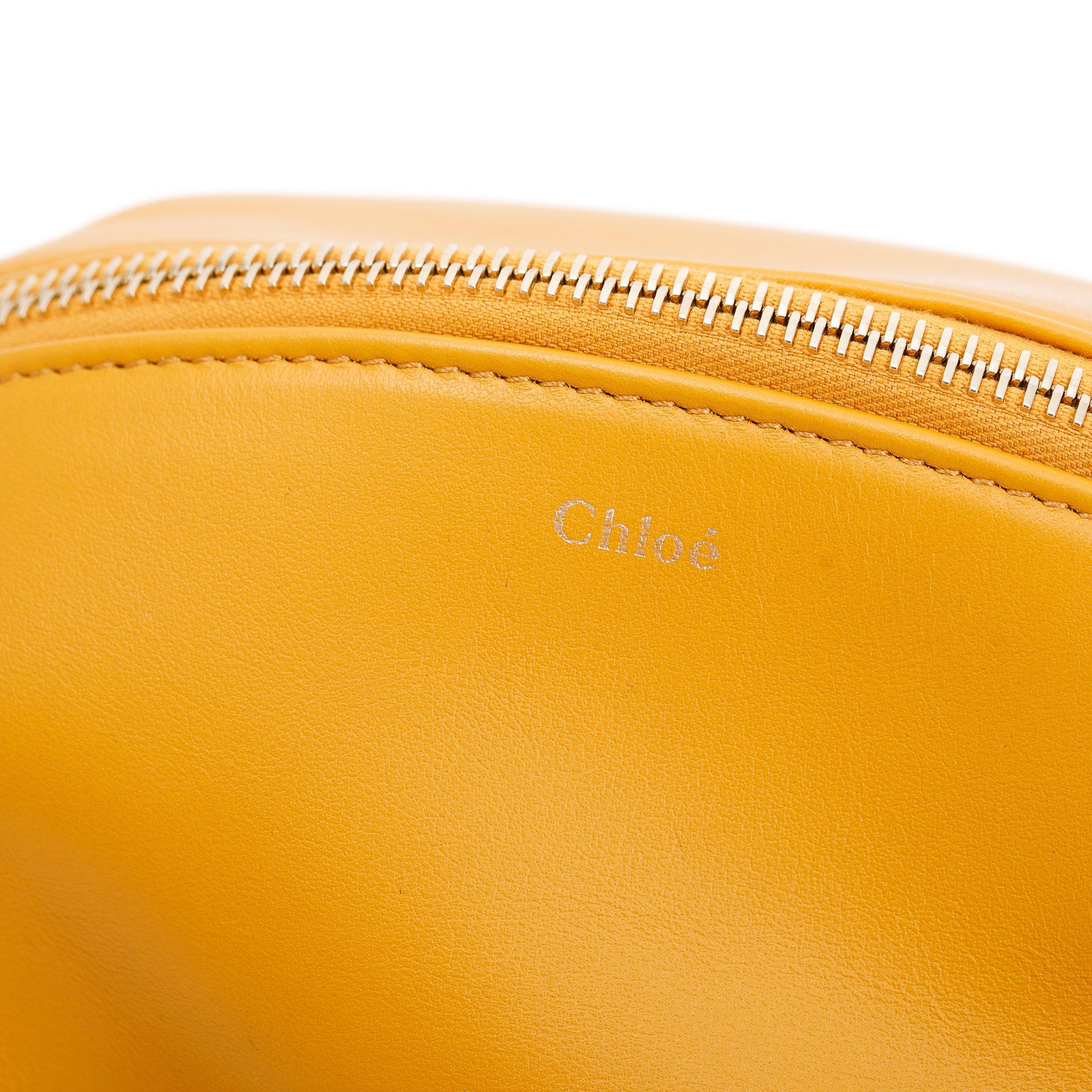 Chloe Yellow Calfskin Leather Mini Judy Crossbody Bag w/ Authenticity Card