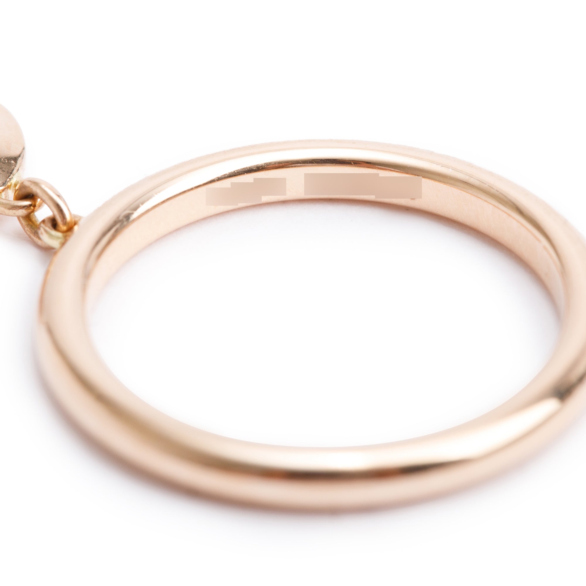 Chopard 18k Rose Gold Chopardissimo Round Dangle Band Ring, Size 6.5