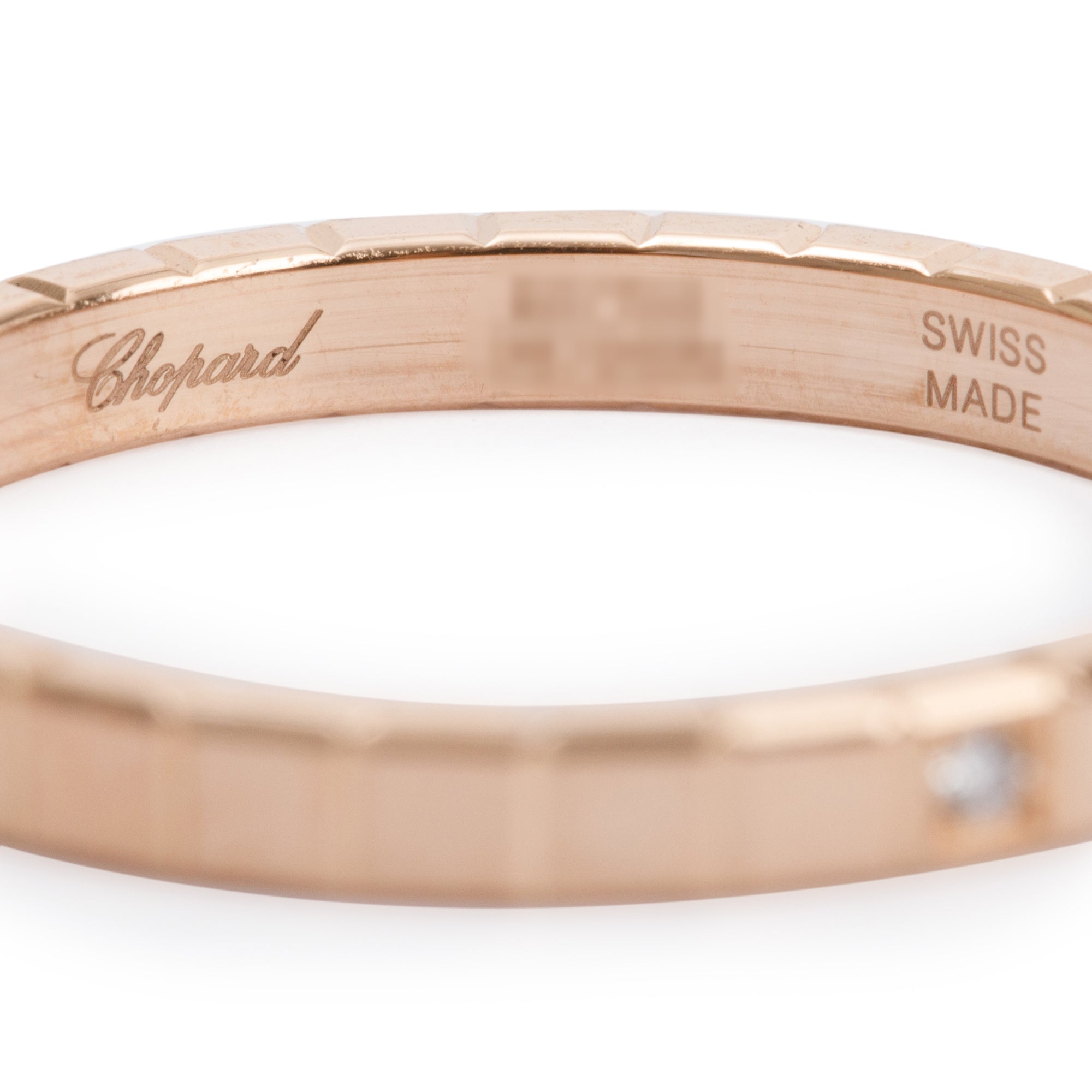 Chopard 18k Rose Gold Diamond Ice Cube Band Ring, Size 8.75 w/ Box