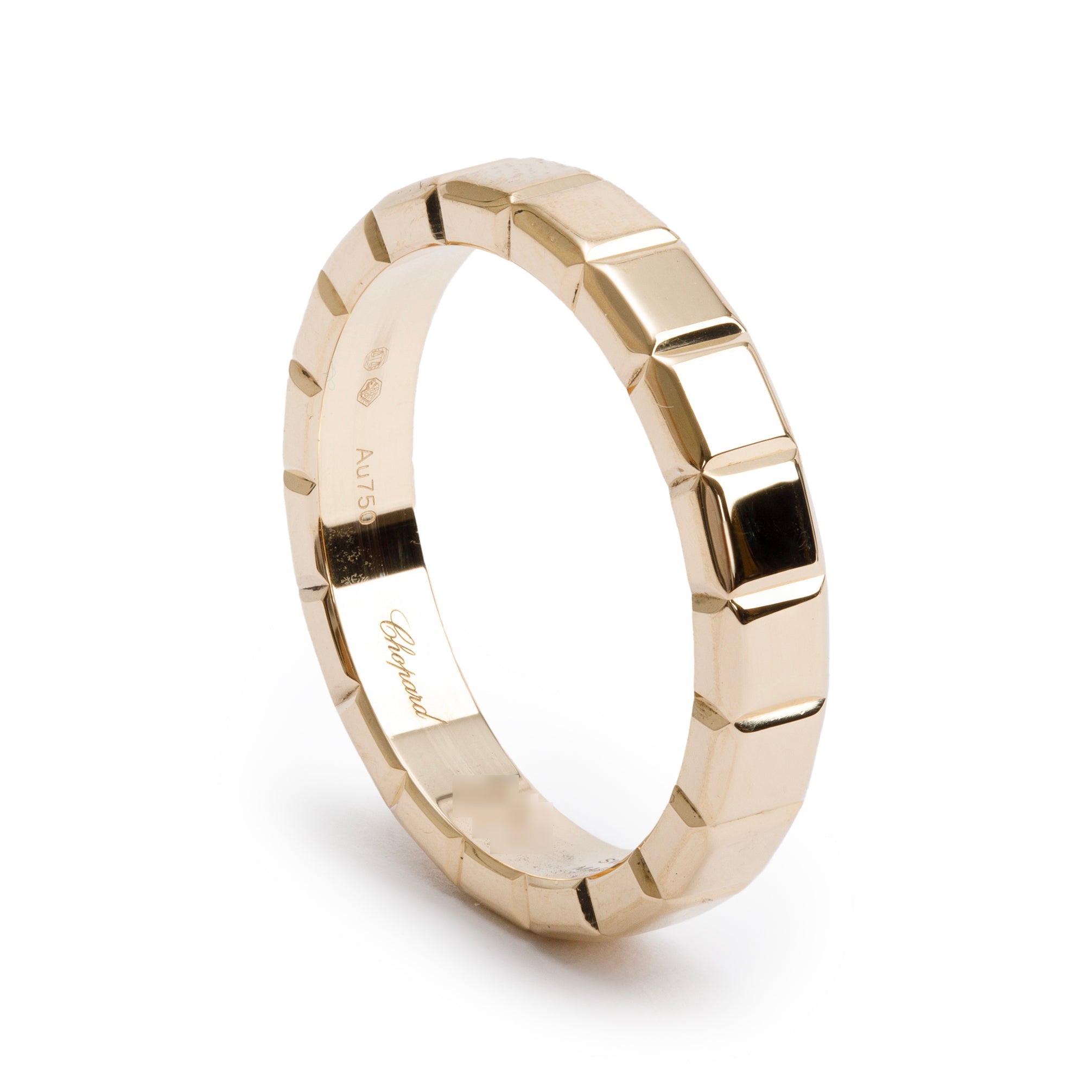 Chopard 18k Rose Gold Ice Cube Band Ring, Size 8.75