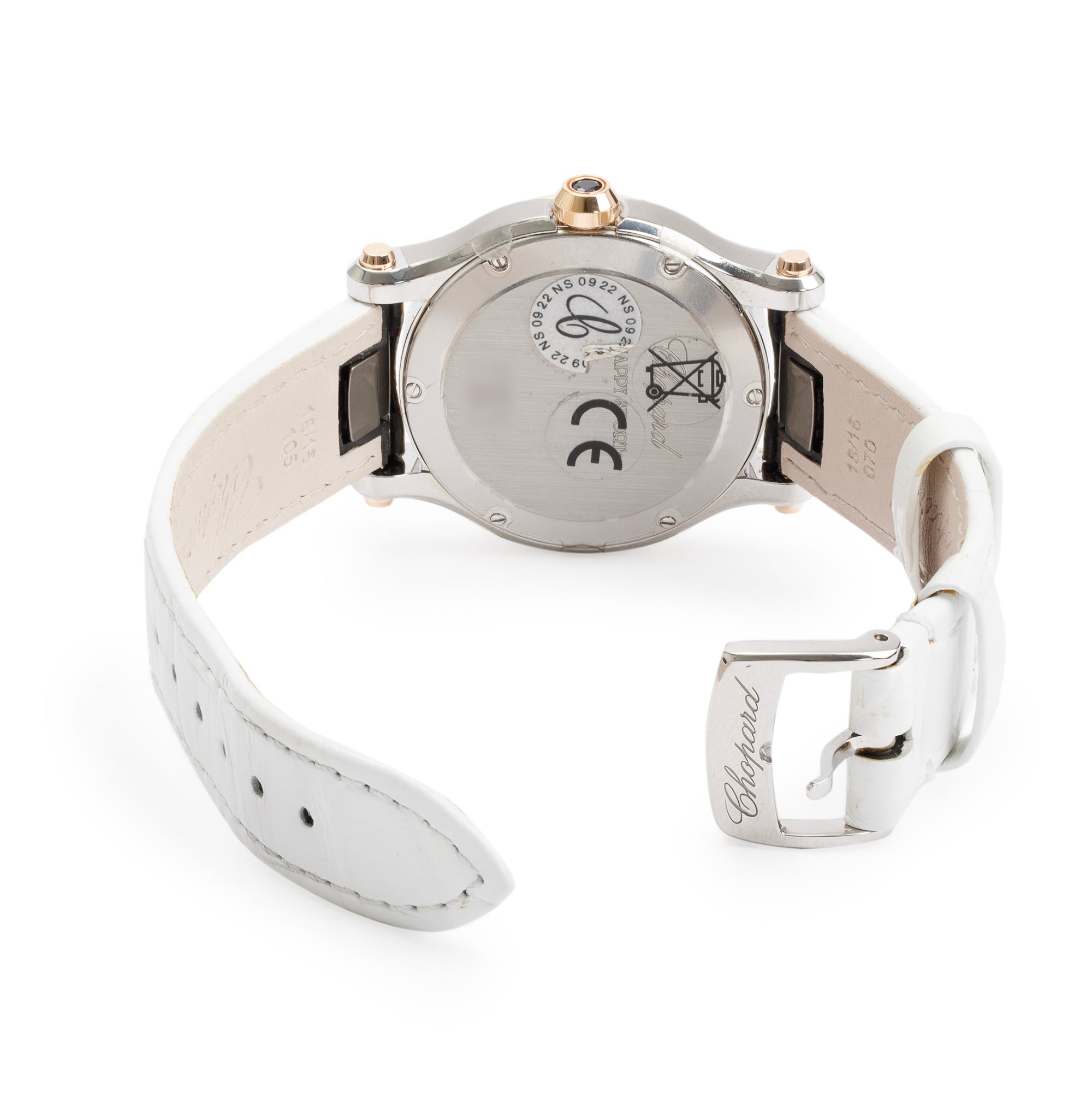 Chopard 18k Rose Gold & Stainless Steel Happy Sport Diamond Gems 36 MM Watch