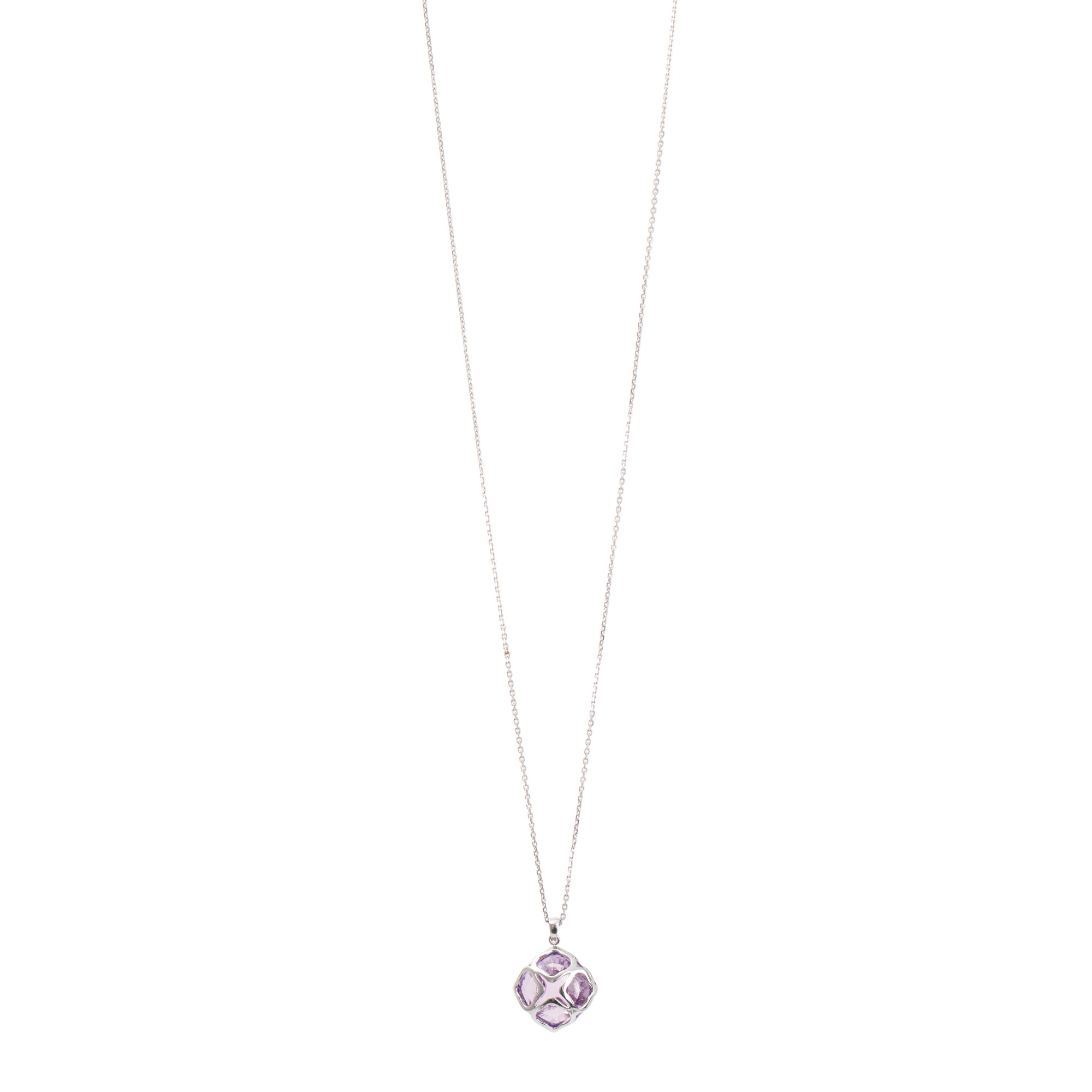 Chopard 18k White Gold Amethyst Imperiale Pendant Necklace