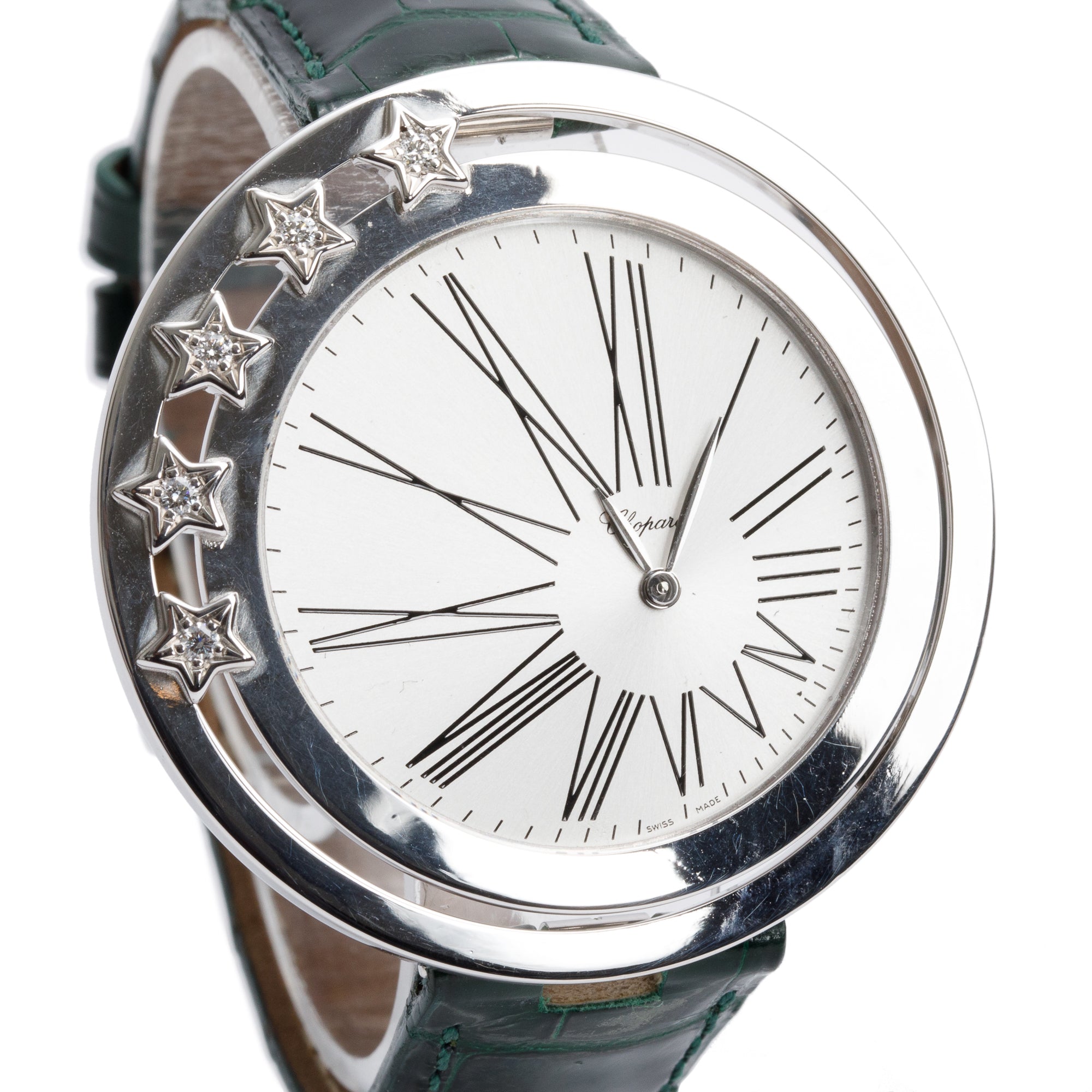 Chopard 18k White Gold Diamond Classic 43 MM Quartz Watch