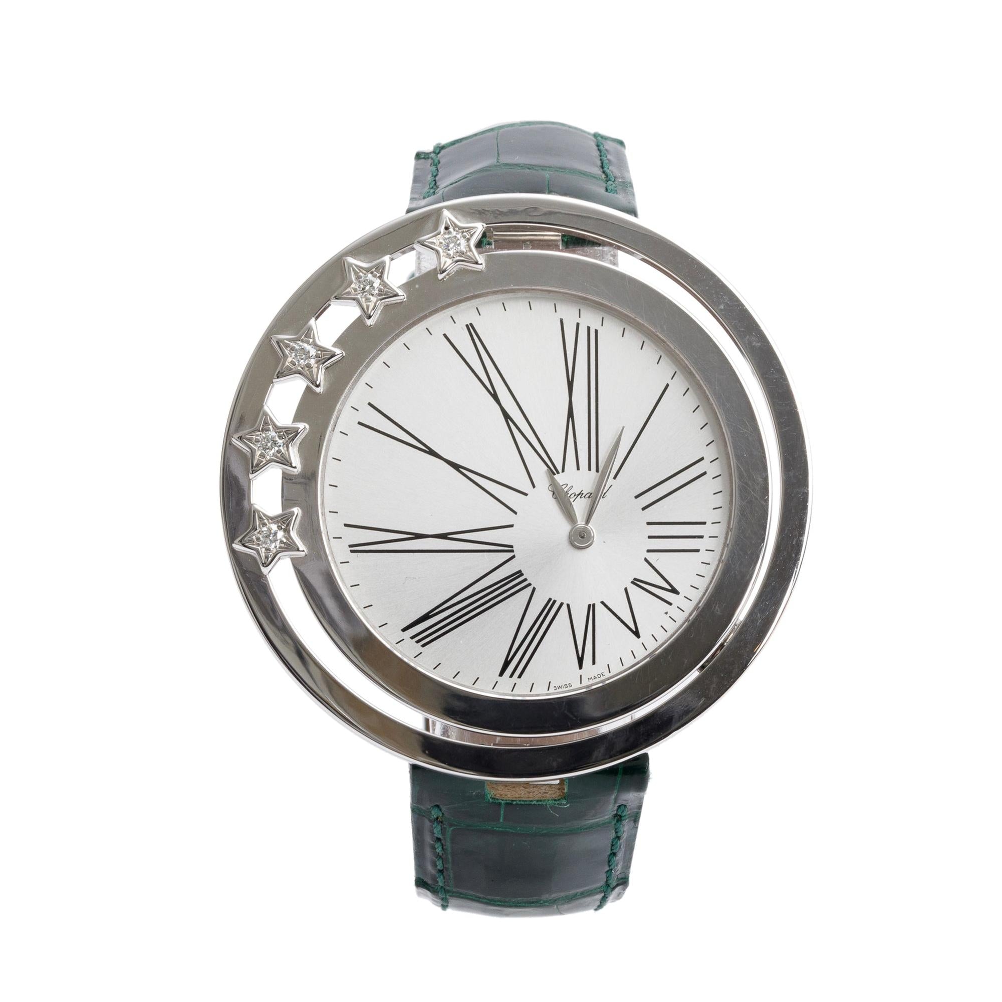 Chopard 18k White Gold Diamond Classic 43 MM Quartz Watch