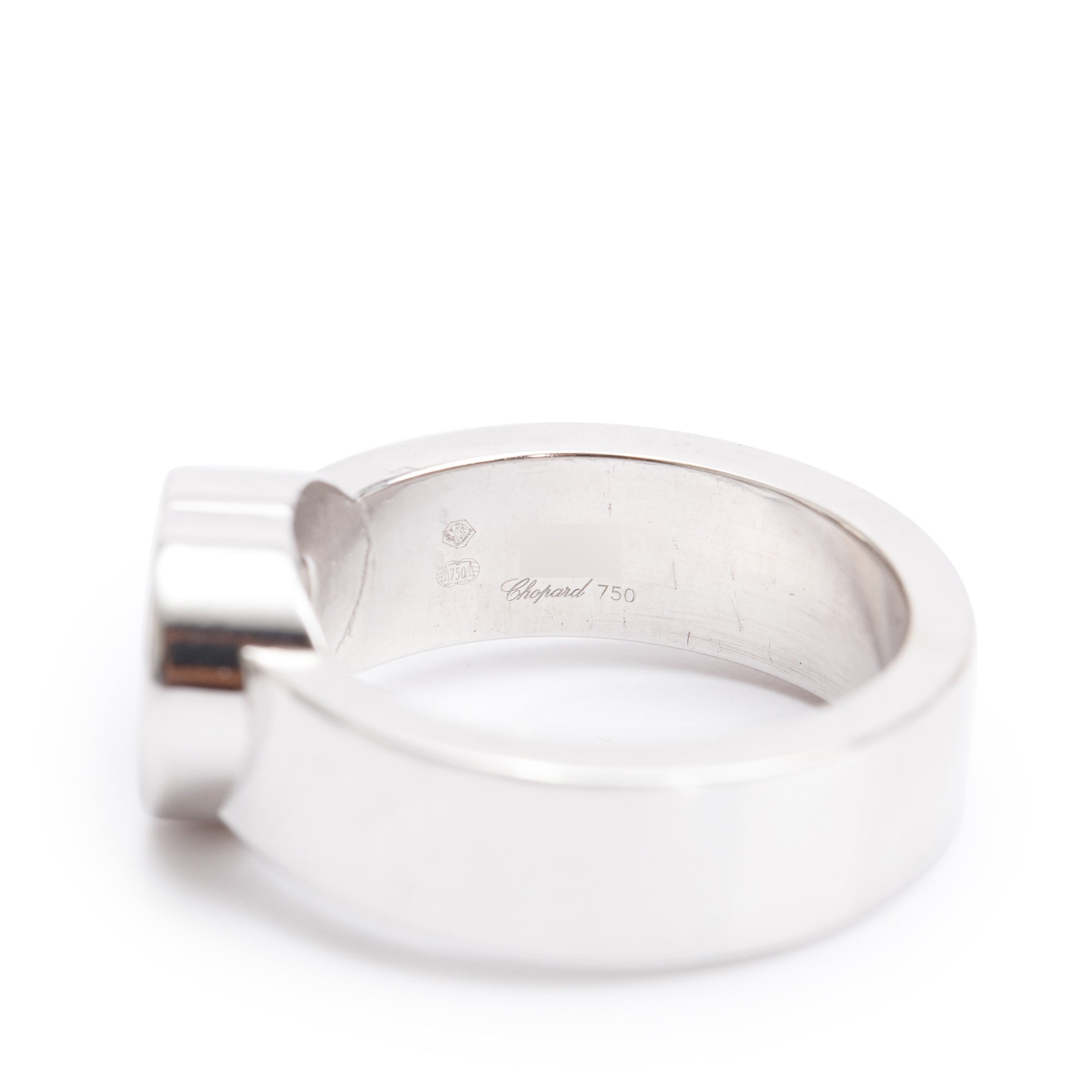 Chopard 18k White Gold Happy Diamonds Heart Cocktail Ring, Size 6 w/ Box