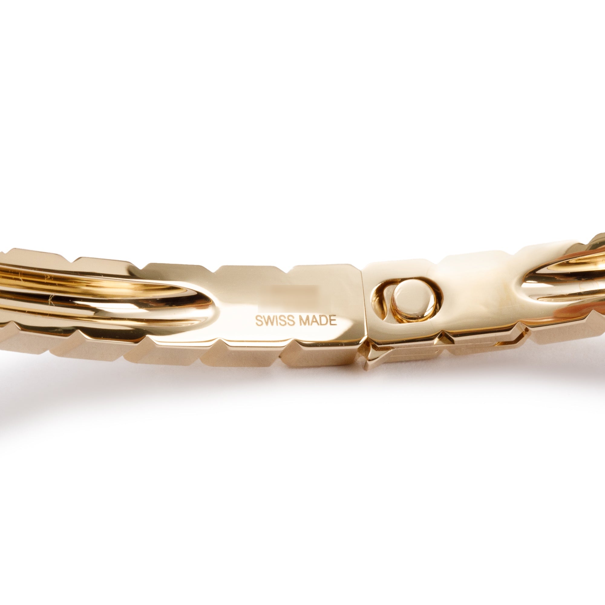 Chopard 18k Yellow Gold Ice Cube Wide Bangle w/ Box & Certificate