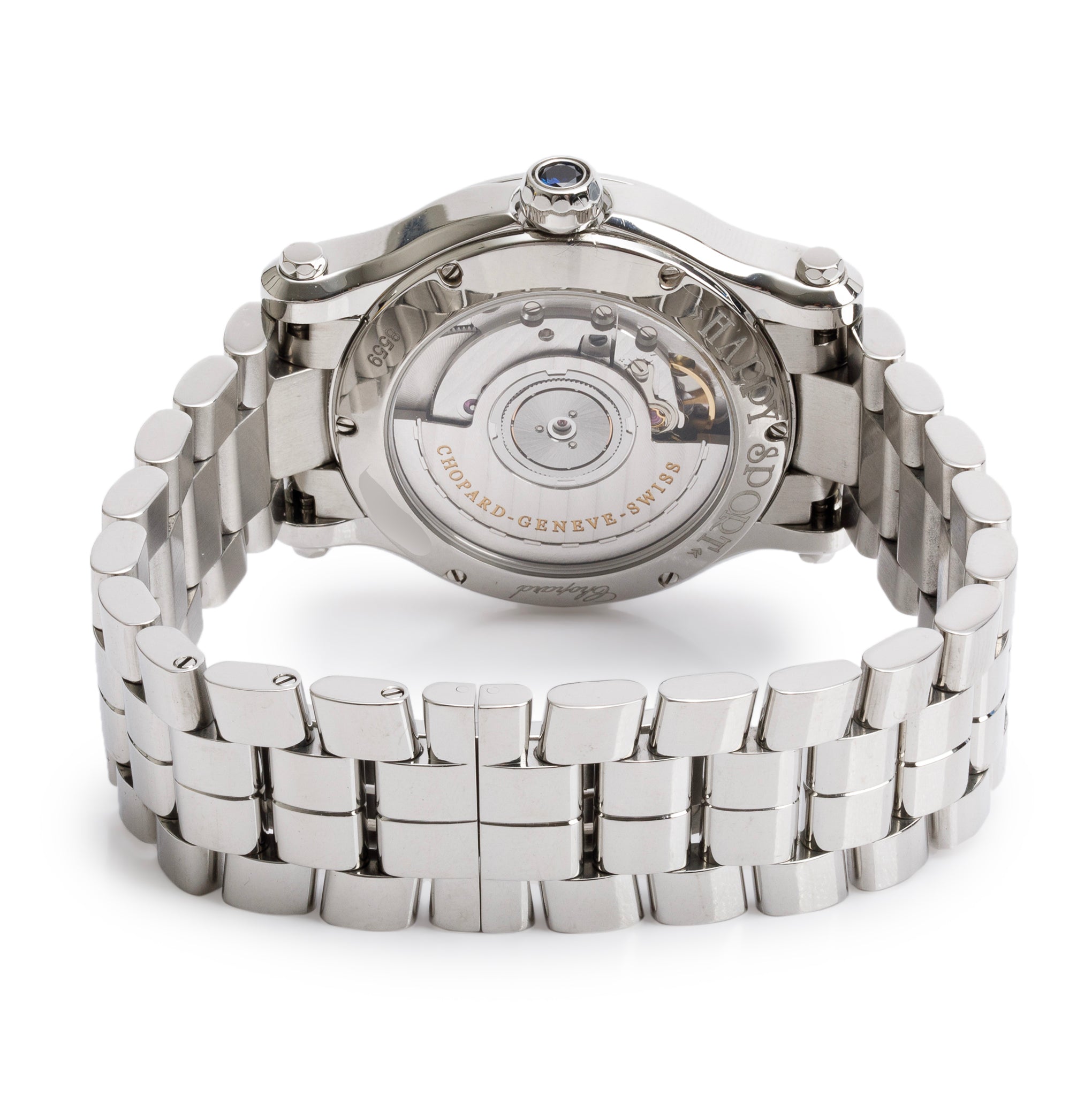 Chopard 2022 Stainless Steel Happy Sport Diamond 36 MM Automatic Watch w/ Box & Papers