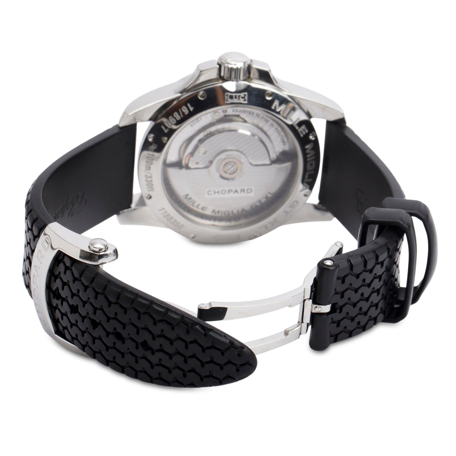 Chopard Stainless Steel Mille Miglia Gran Turismo Xl 44 MM Automatic Watch Black Dial