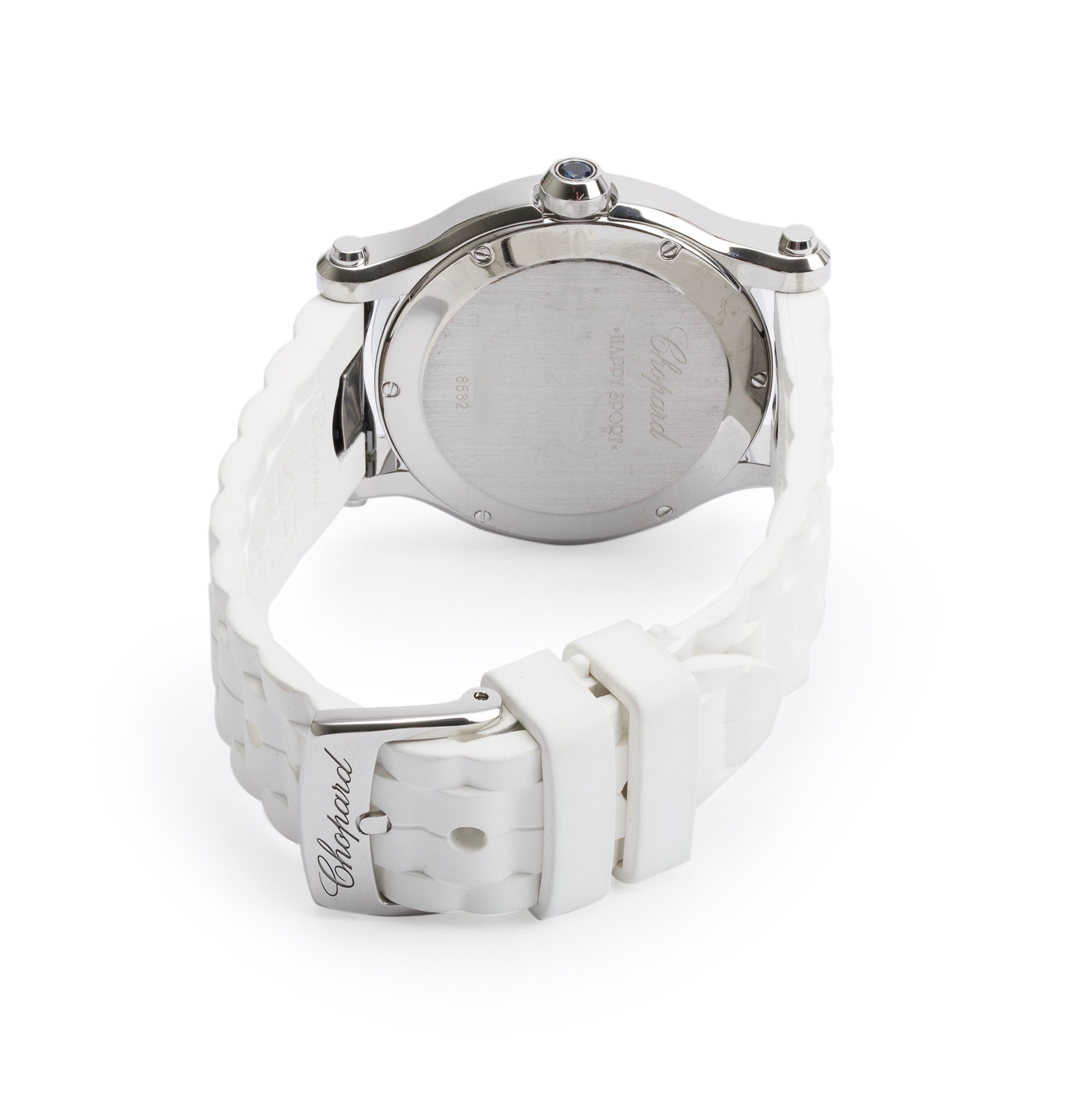 Chopard Stainless Steel Happy Sport Diamond 36 MM Watch w/ Box & Papers