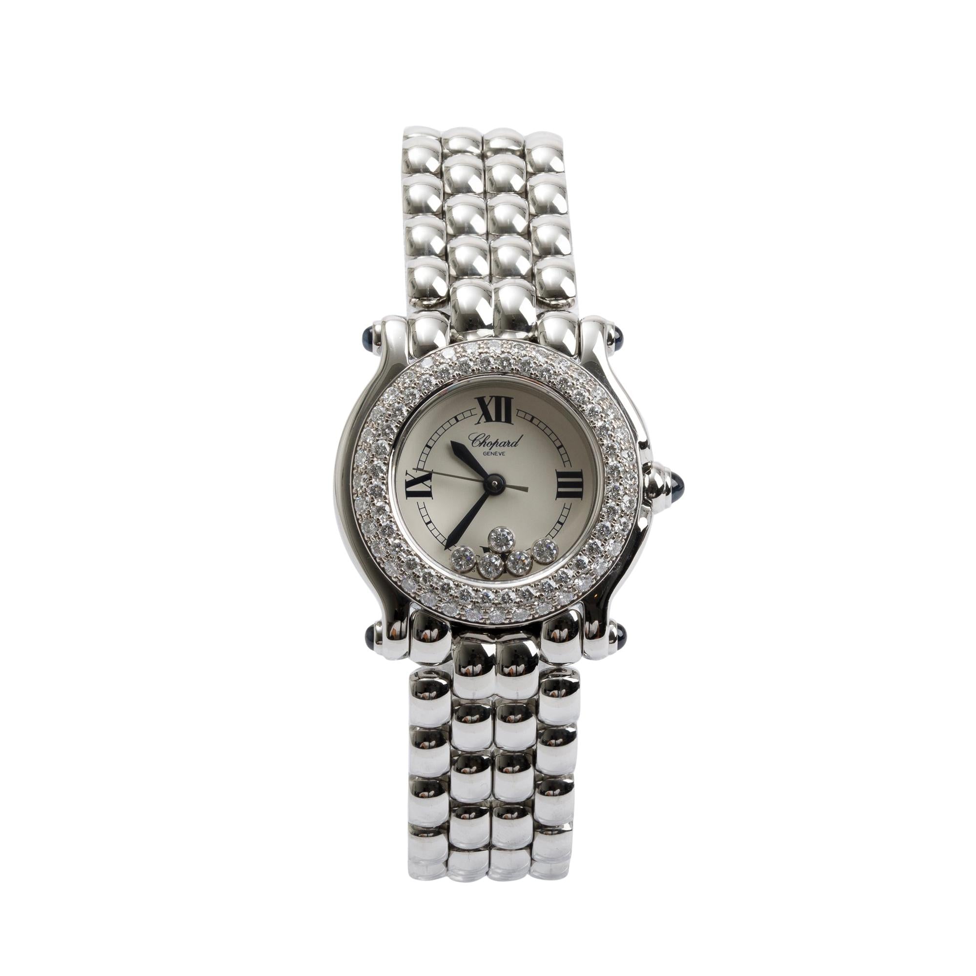 Chopard Stainless Steel Happy Sport Diamond Bezel & Dial 26 MM Watch