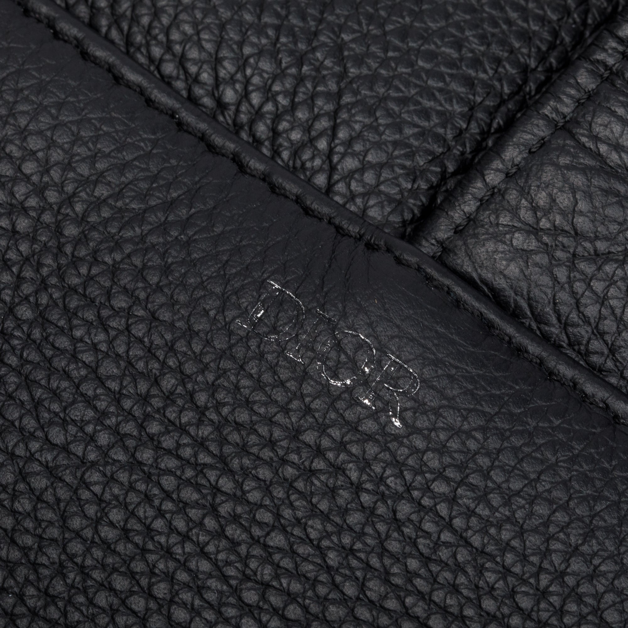 Christian 2020 Dior Black Leather Saddle Bag w/ Zip Pouch