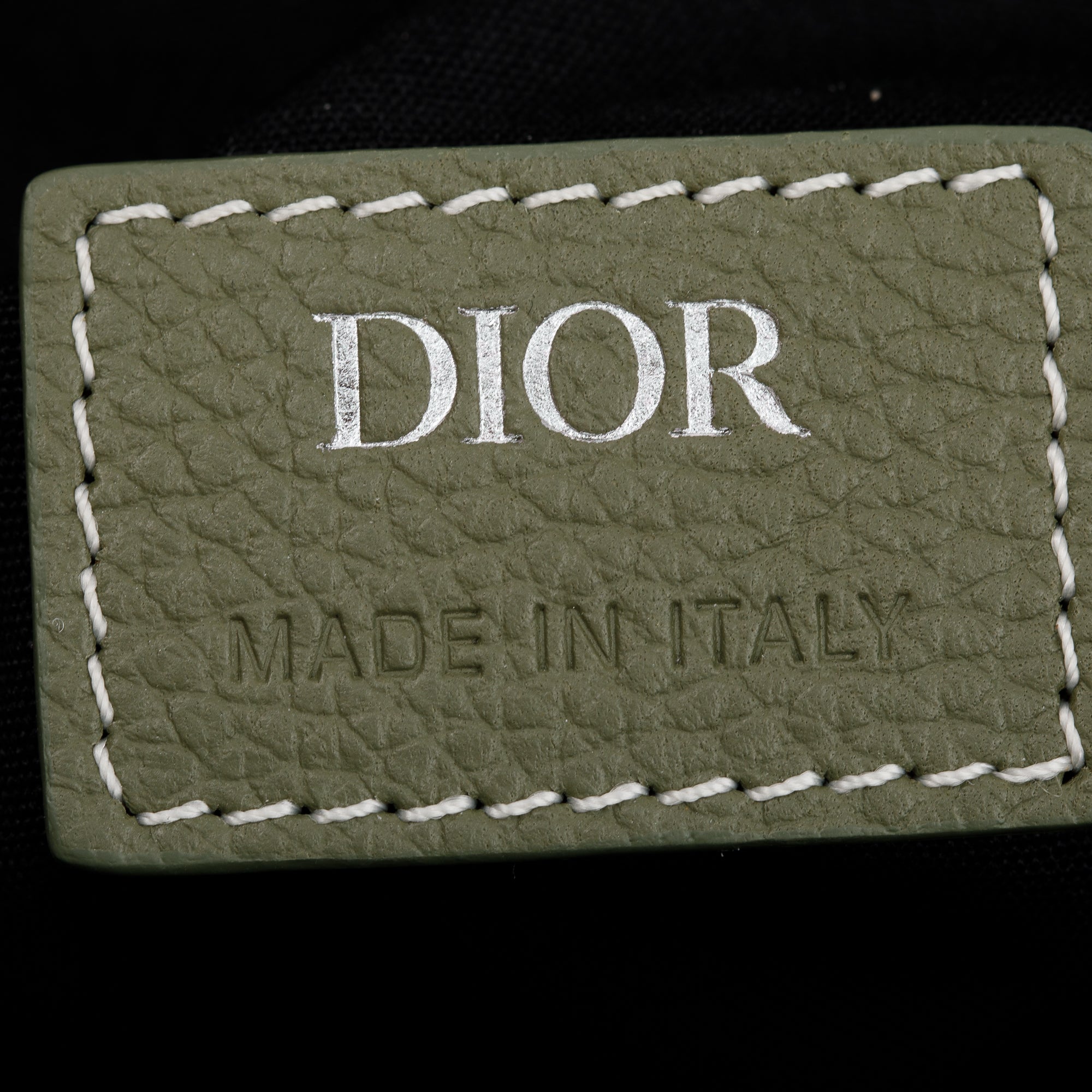 Christian 2020 Dior Green Leather Saddle Bag