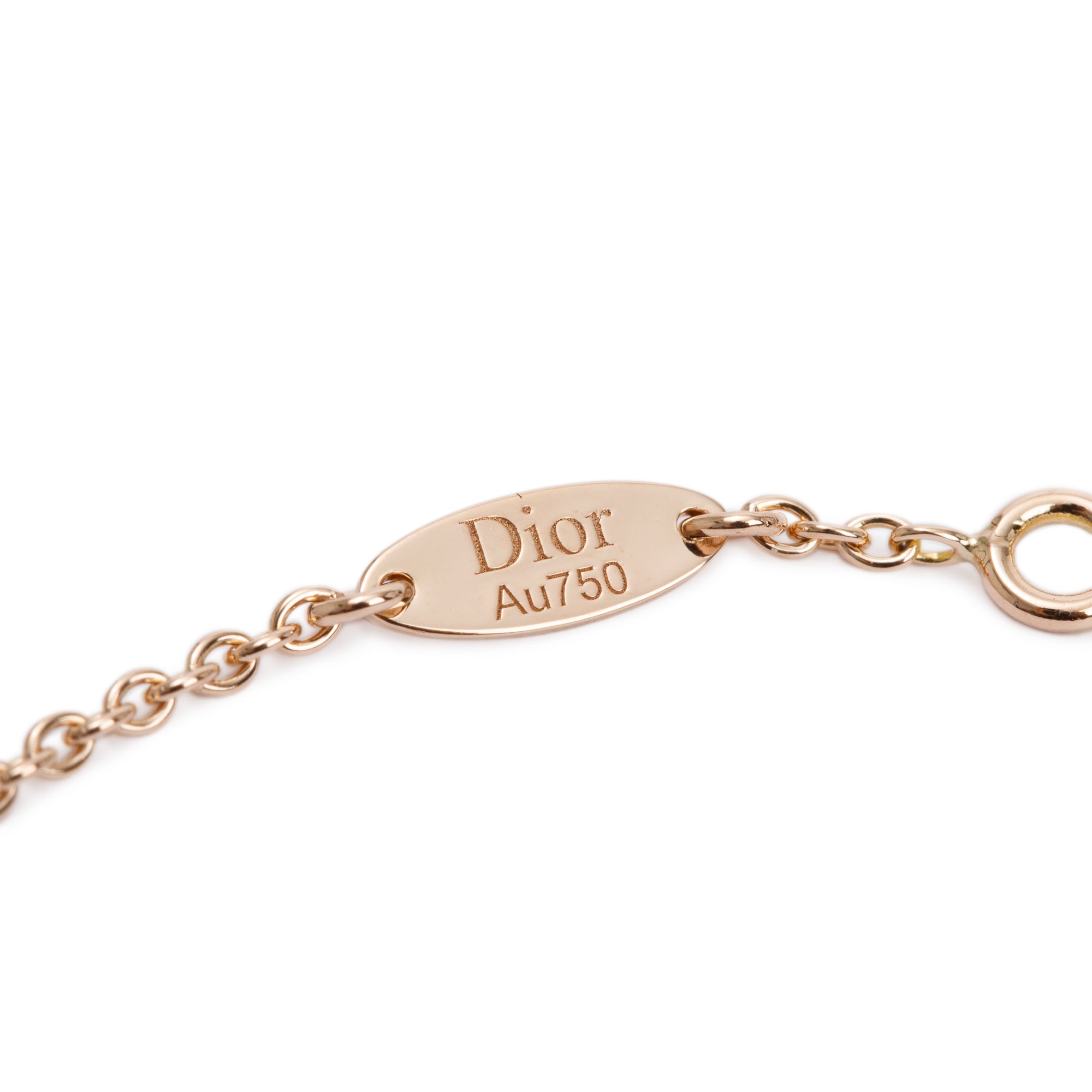 Christian Dior 18k Rose Gold Diamond Rose Des Vents Bracelet w/ Box & Receipt