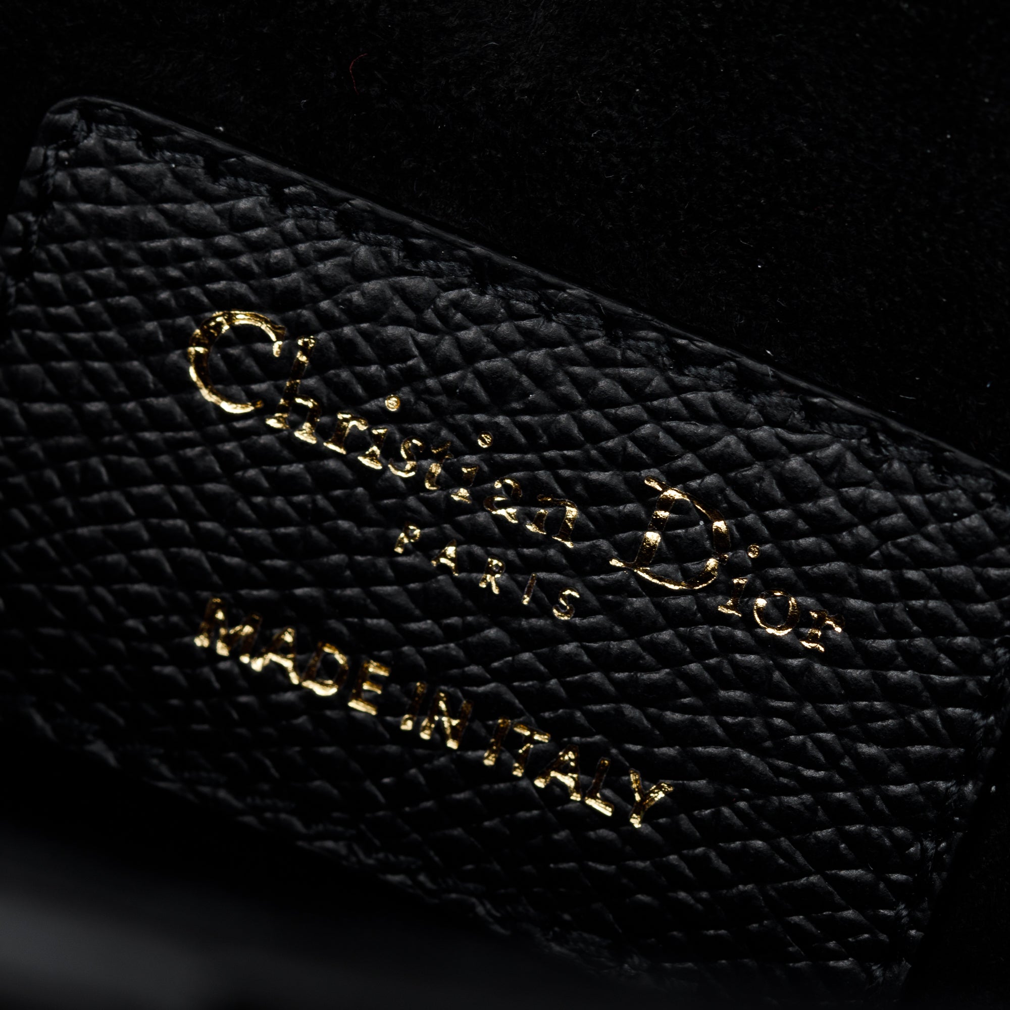 Christian Dior 2020 Black Calfskin Leather Mini Saddle Bag w/ Strap & Box