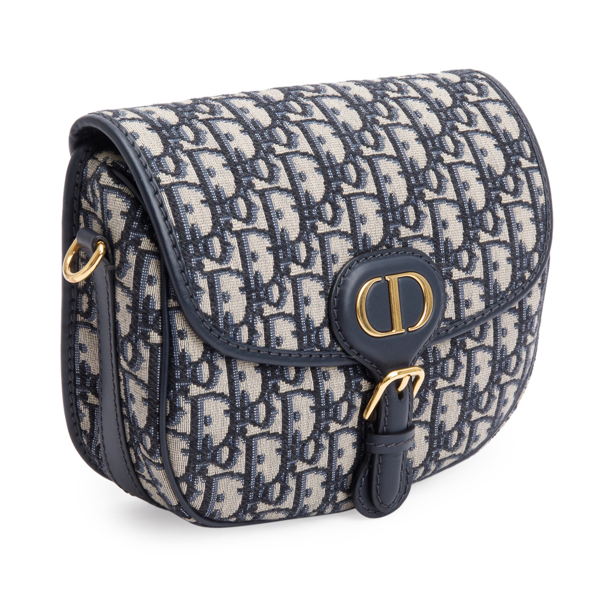 Christian Dior 2020 Blue Oblique Jacquard Medium Bobby Bag w/ Box, Receipt & Authenticity Card