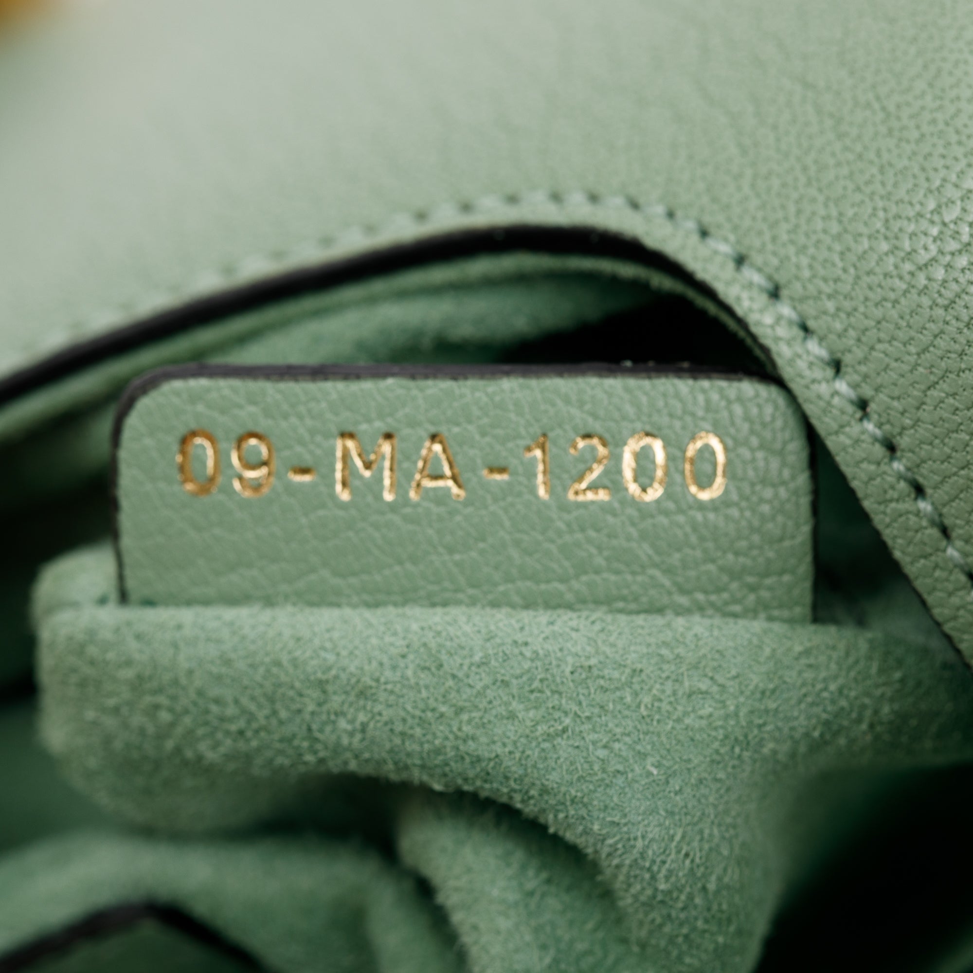 Christian Dior 2020 Green Calfskin Leather Mini Saddle Bag w/ Authenticity Card & Box