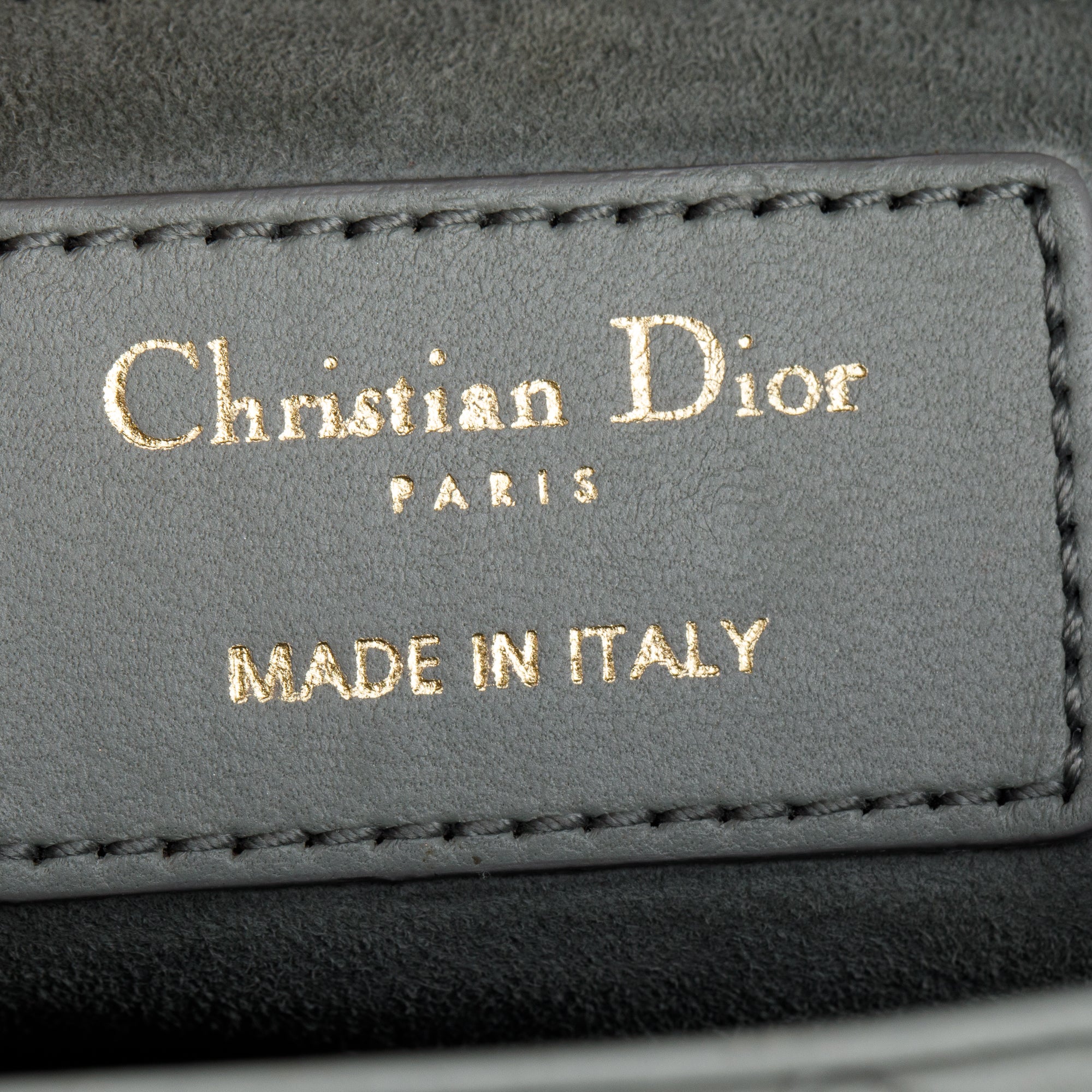 Christian Dior 2020 Grey Cannage Lambskin Leather Medium Lady Dior Bag w/ Strap