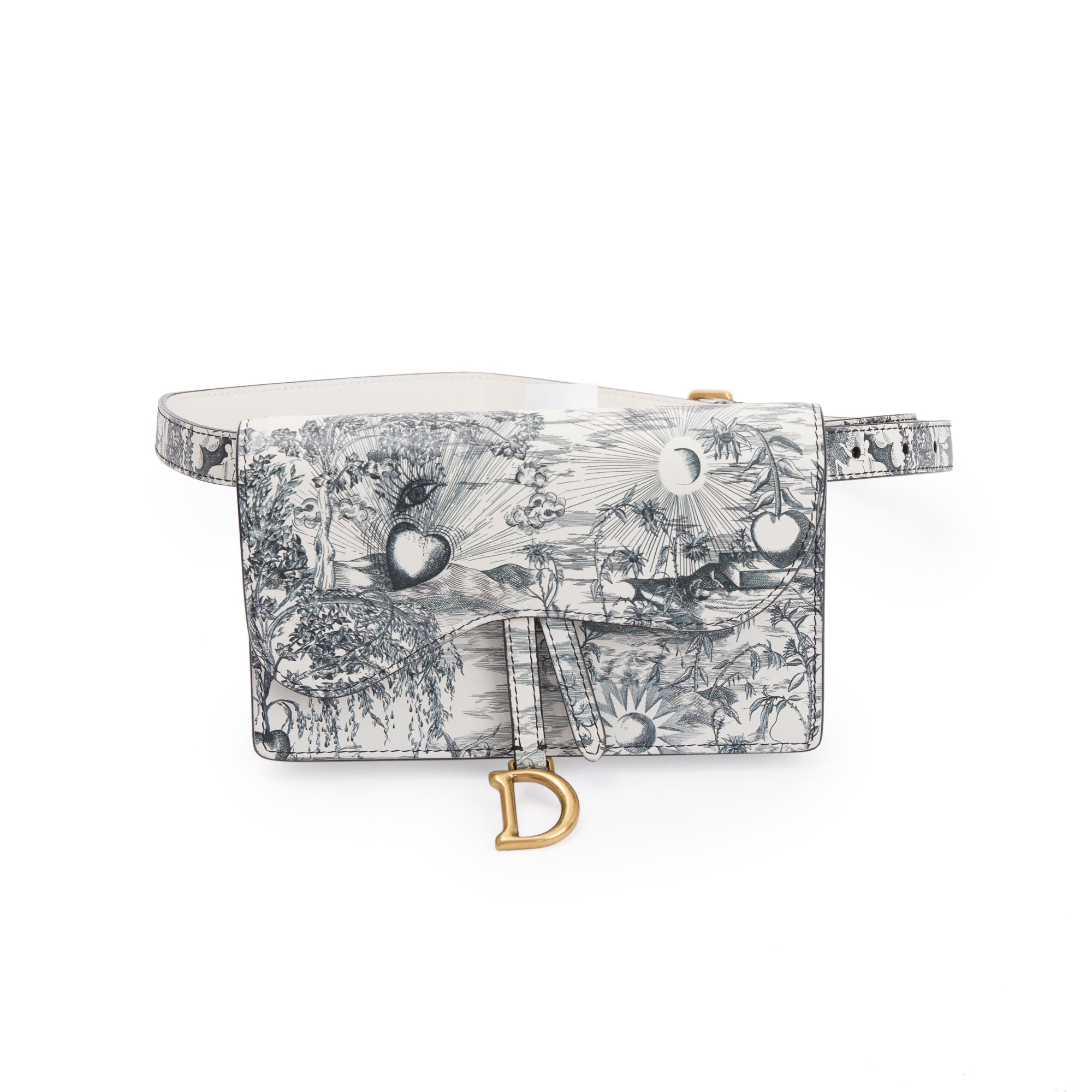 Christian Dior 2020 Jardin Naturel Print Saddle Belt Pouch