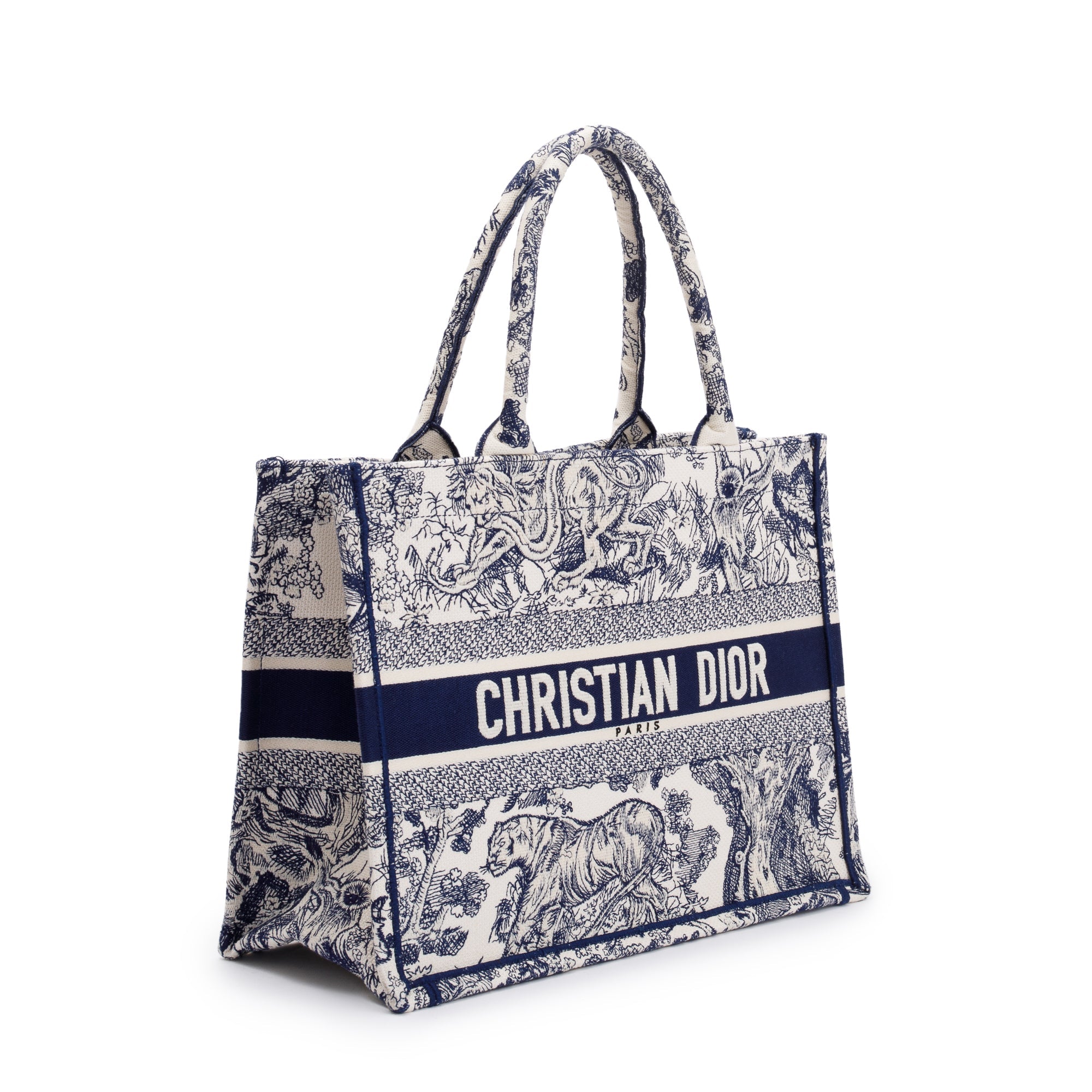 Christian Dior 2020 Medium Toile de Jouy Reverse Book Tote