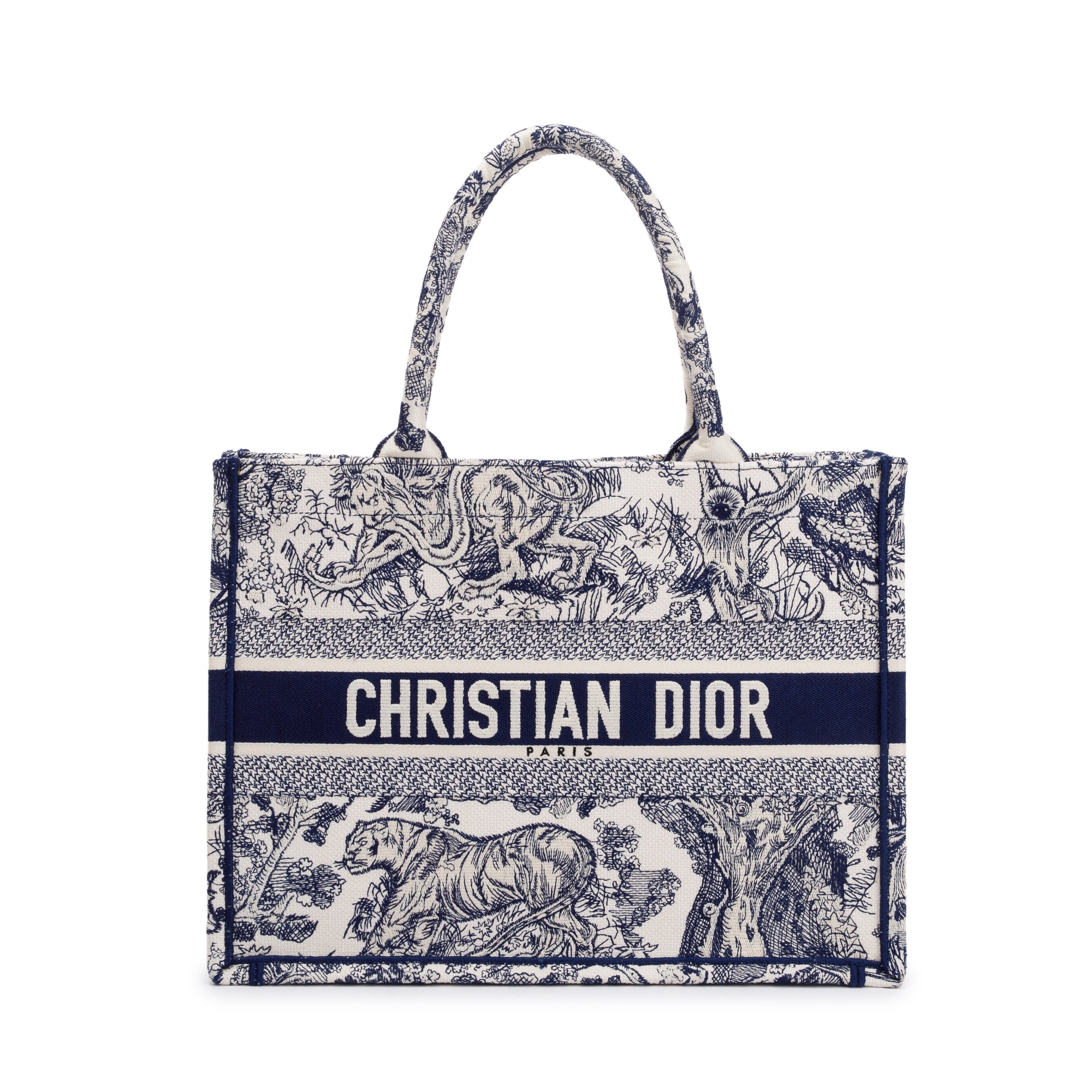 Christian Dior 2020 Medium Toile de Jouy Reverse Book Tote