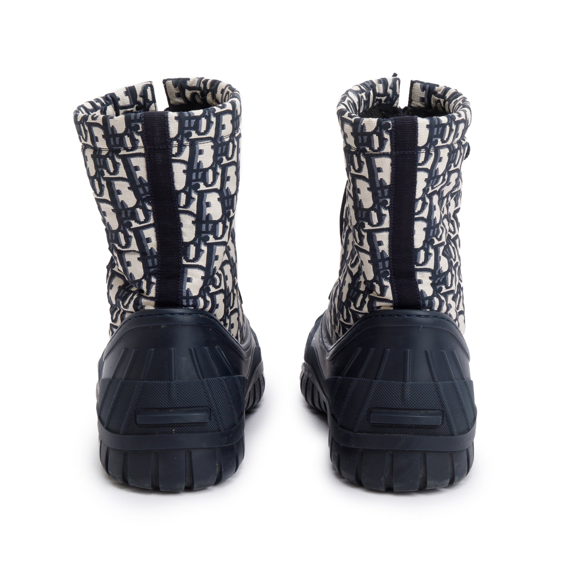 Christian Dior 2020 Navy Oblique Nylon D-Venture Combat Boot, Size 40.5